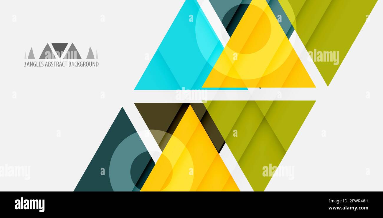 Abstract colorful background graphics template with blended triangles Stock Vector