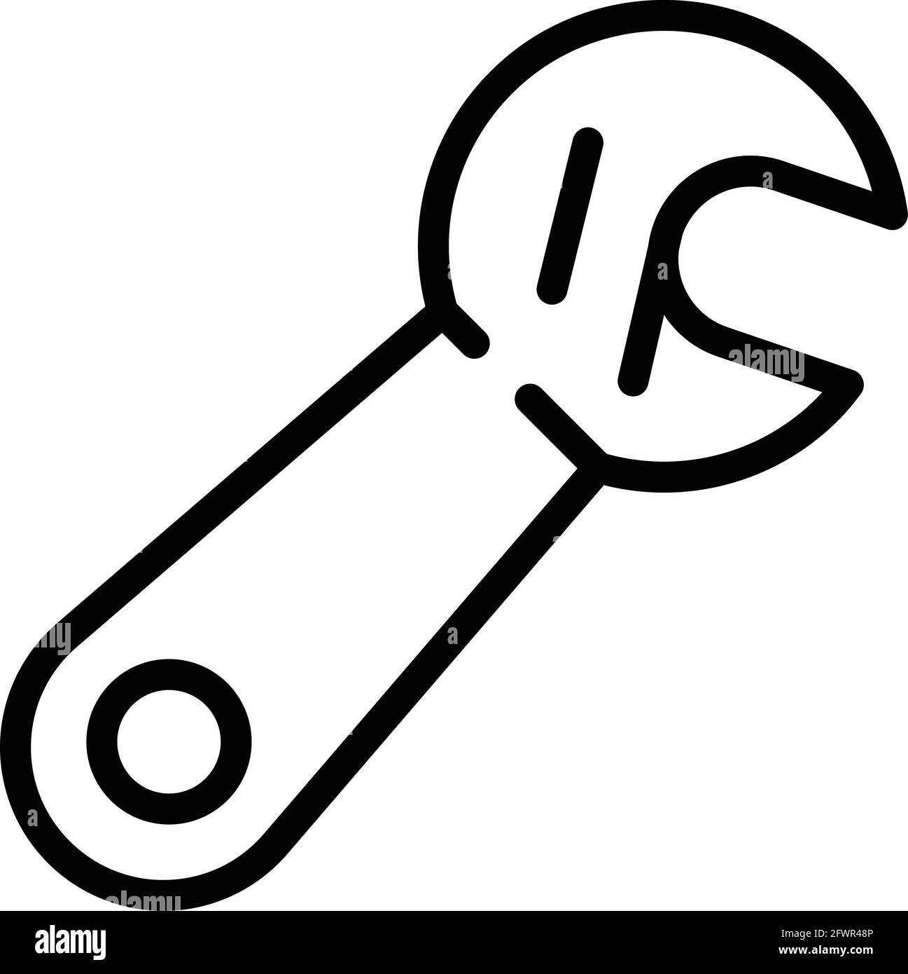 Repair wrench icon. Outline Repair wrench vector icon for web design