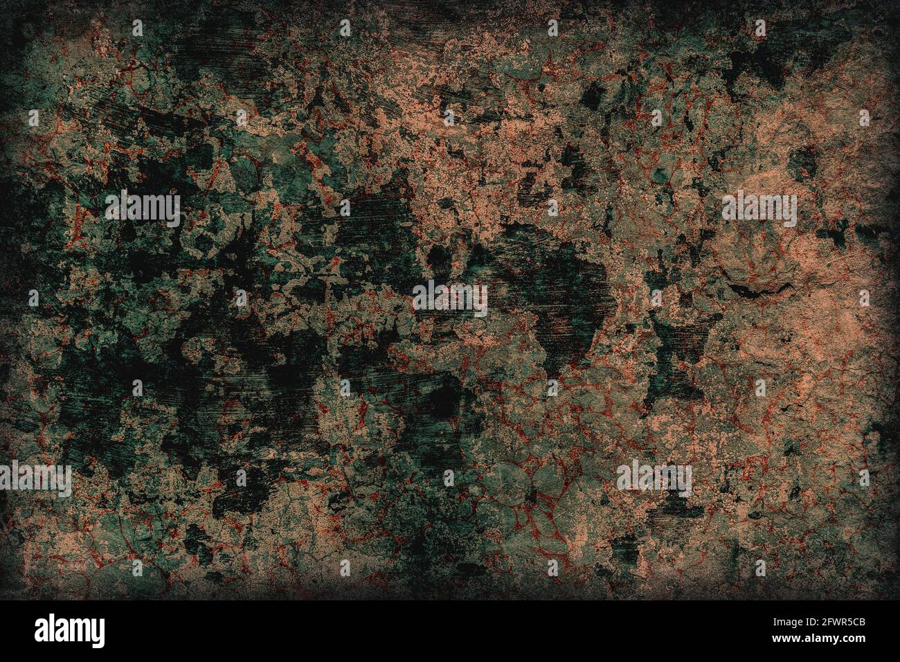 Abstract texture of a dark wall on which there was once wallpaper Stock Photo