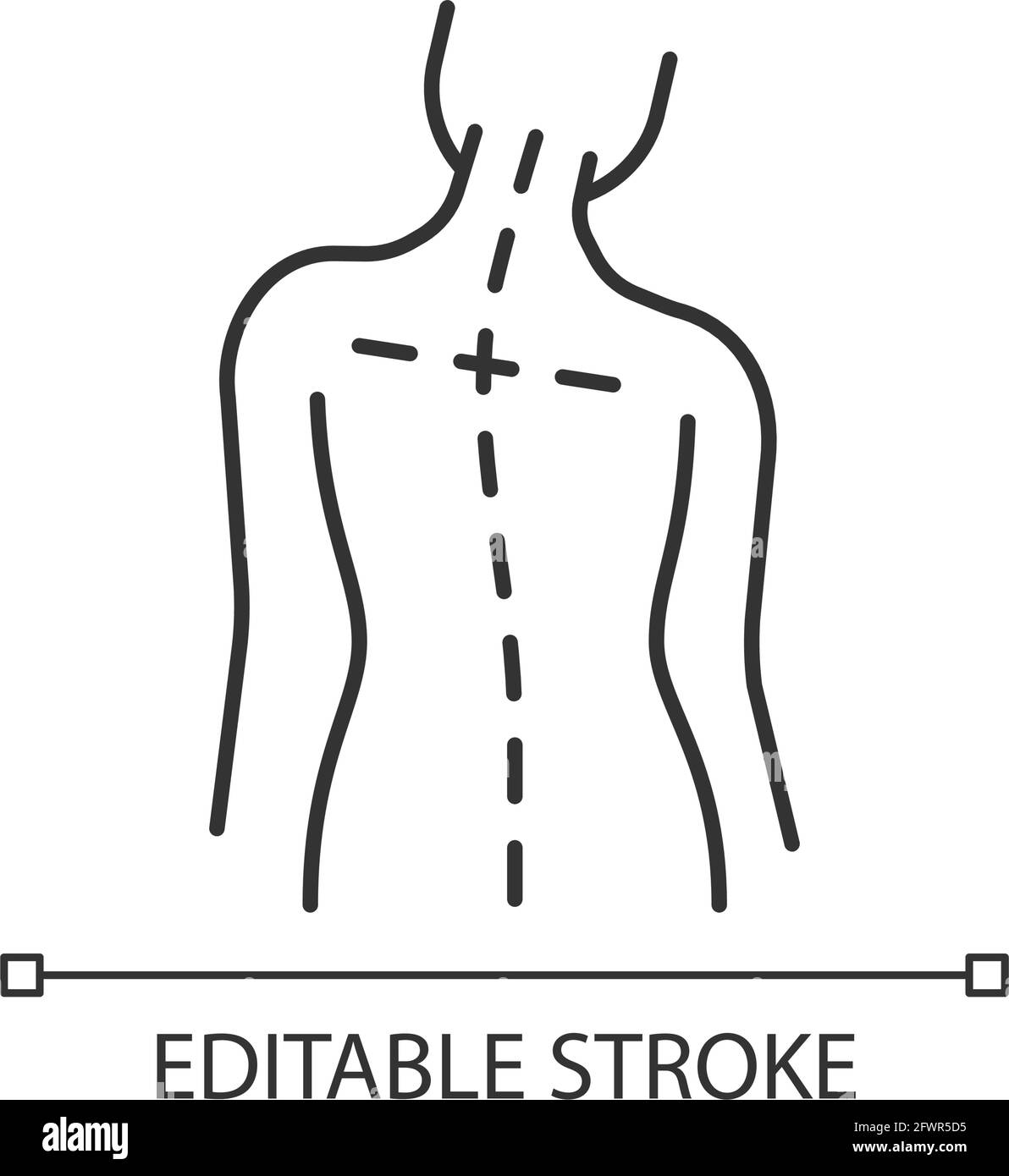 Uneven shoulders linear icon Stock Vector Image & Art Alamy