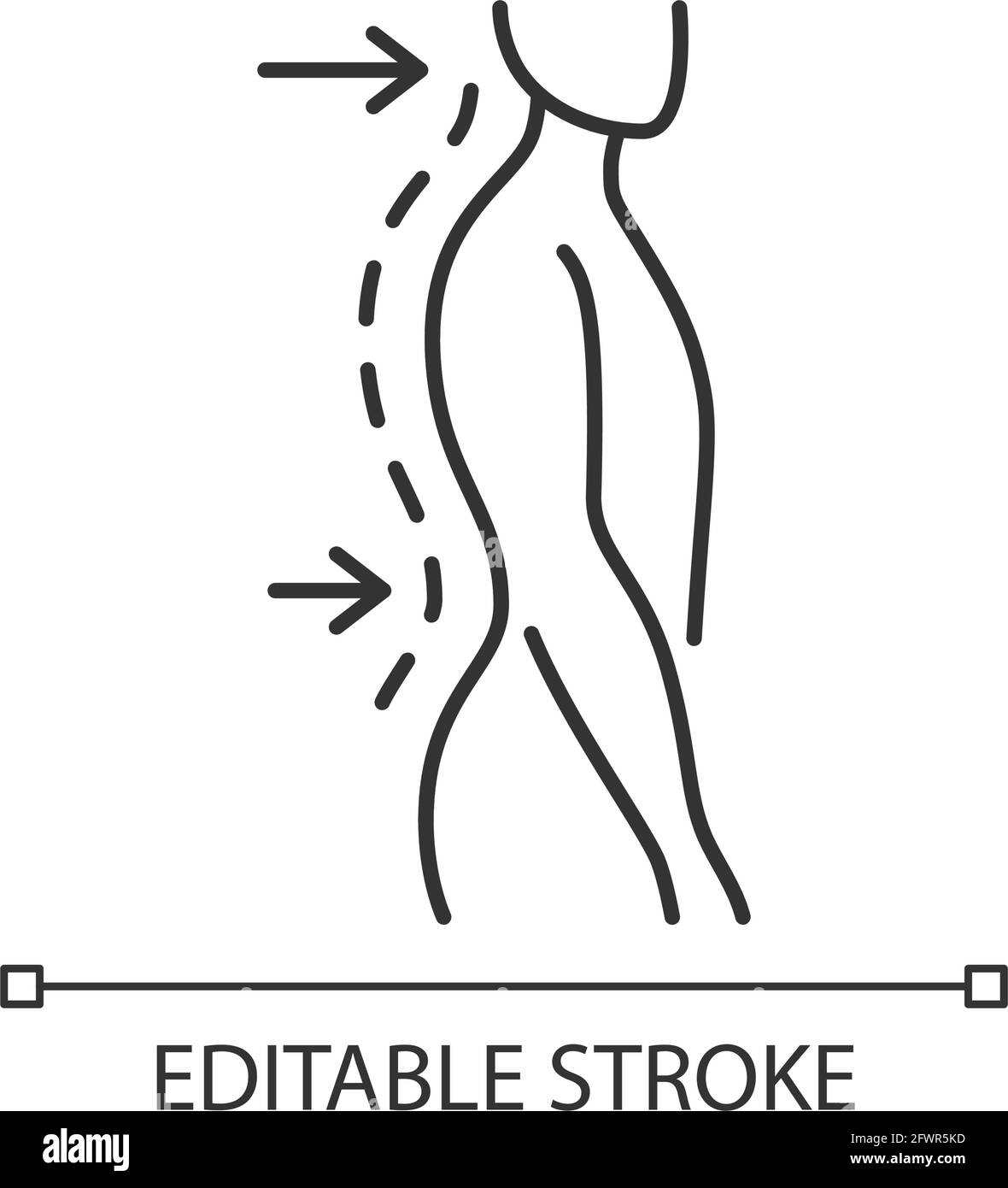 Lumbar lordosis linear icon Stock Vector Image & Art Alamy