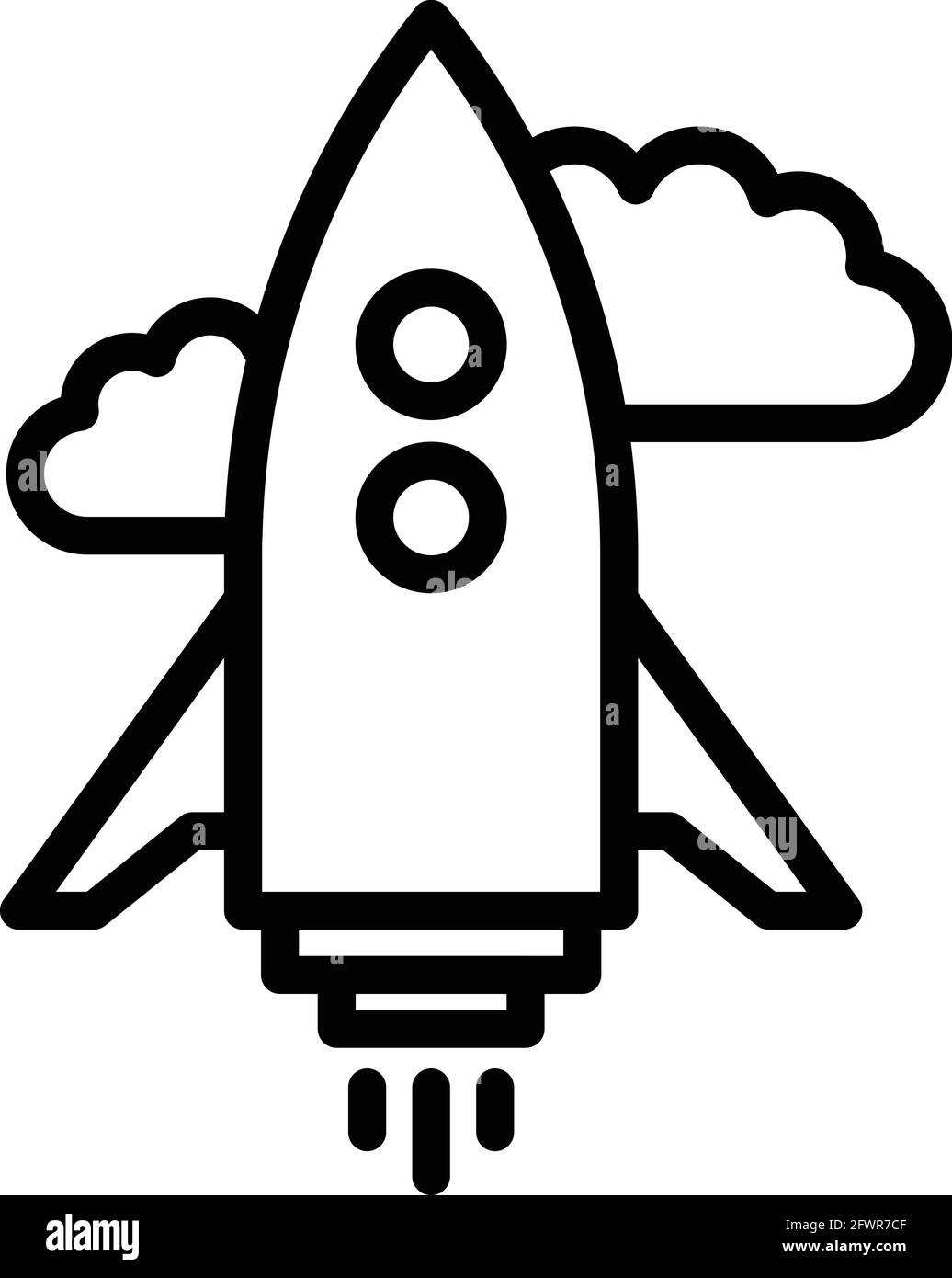 Sky shuttle icon. Outline Sky shuttle vector icon for web design ...
