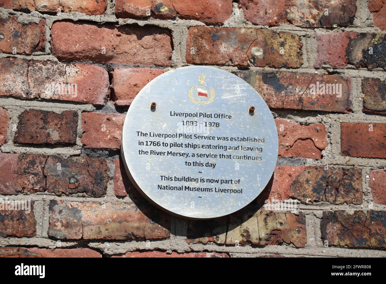 Liverpool Pilot Office Plaque Stock Photo