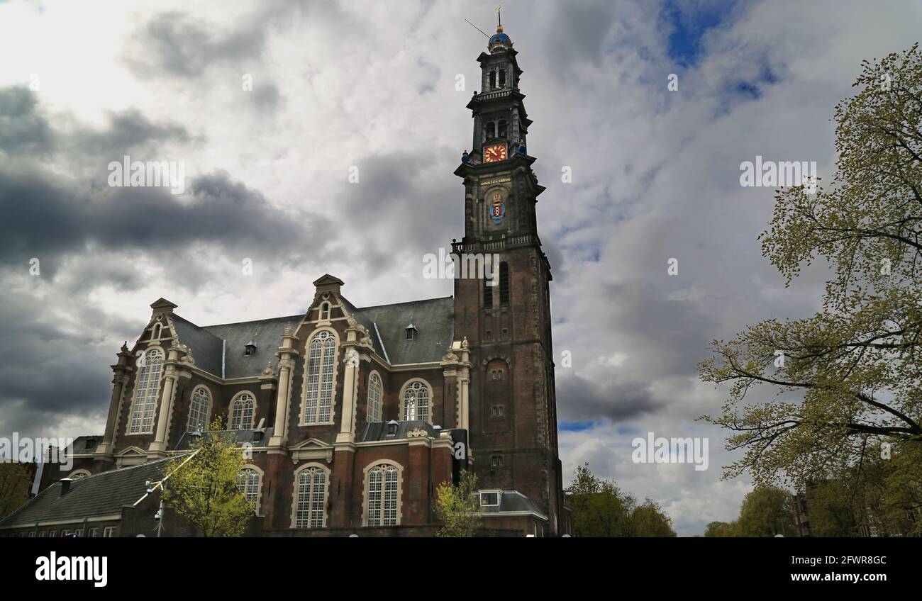Hendrick de Keyser church in Amsterdam Stock Photo