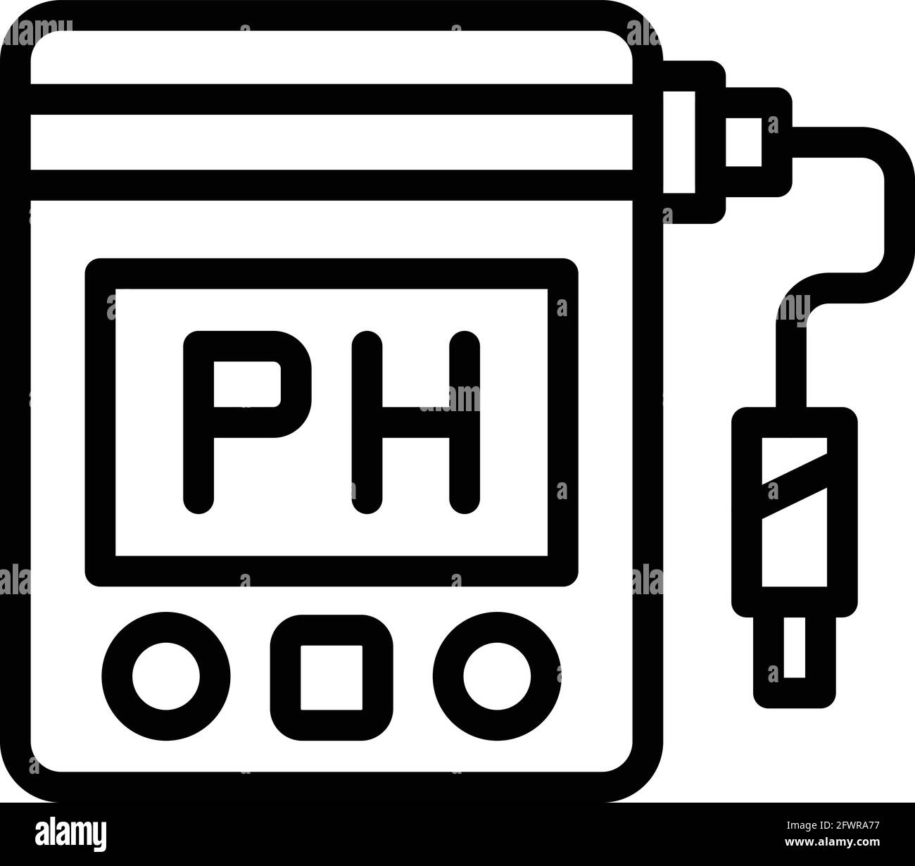 Research ph meter icon. Outline Research ph meter vector icon for web