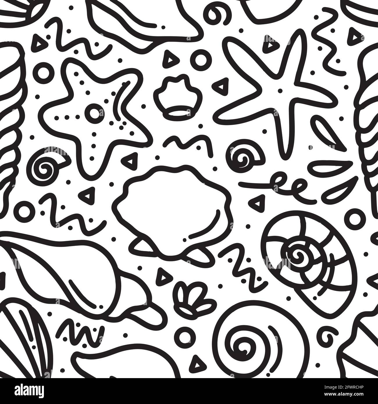 doodle set of sea animals hand drawing Stock Vector Image & Art - Alamy