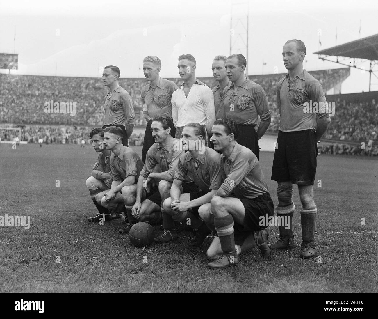 Dutch national team, September 21 1947, sports, soccer, The Netherlands, 20th century press agency photo, news to remember, documentary, historic photography 1945-1990, visual stories, human history of the Twentieth Century, capturing moments in time Stock Photo