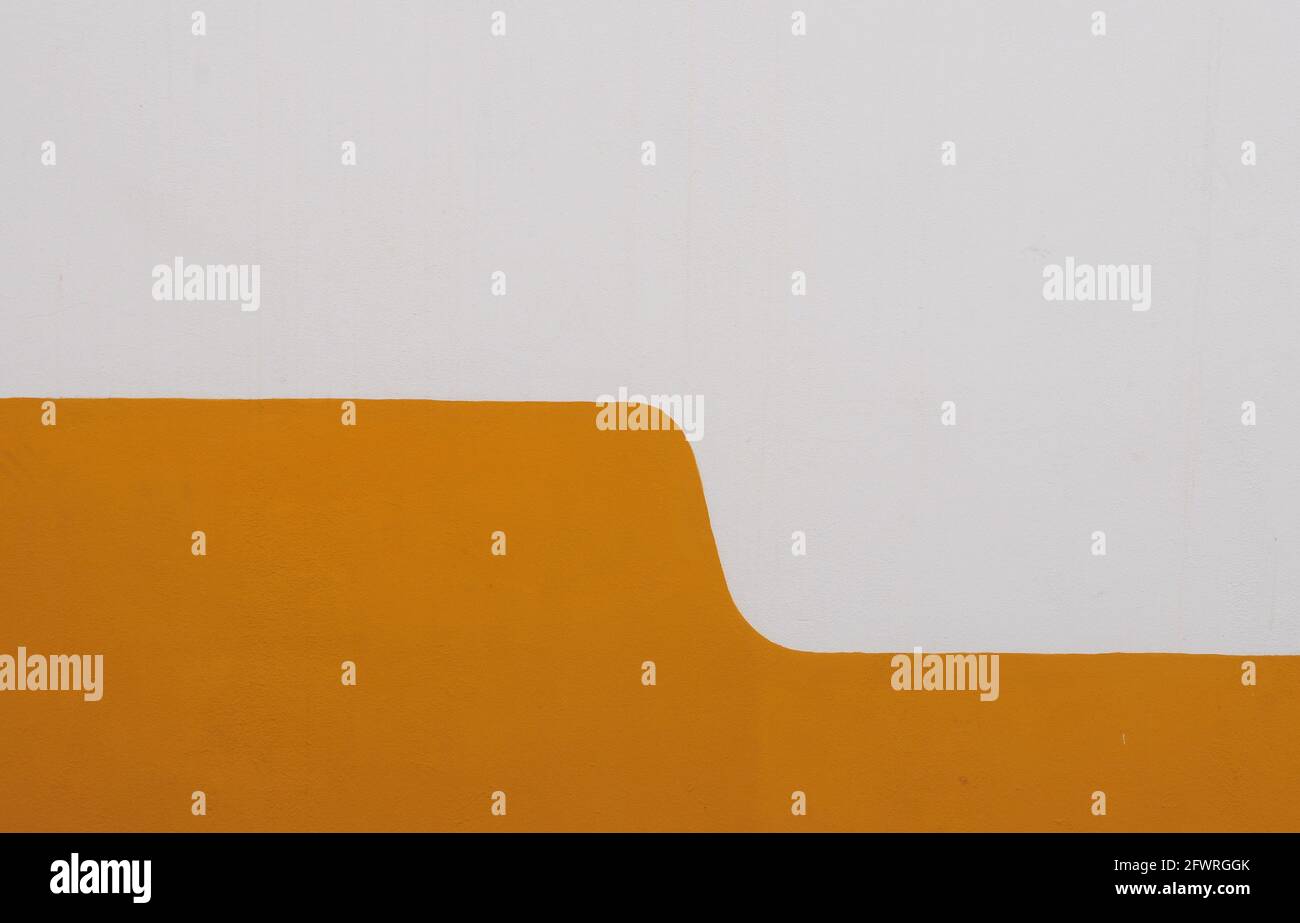 Just an orange and white wall Stock Photo