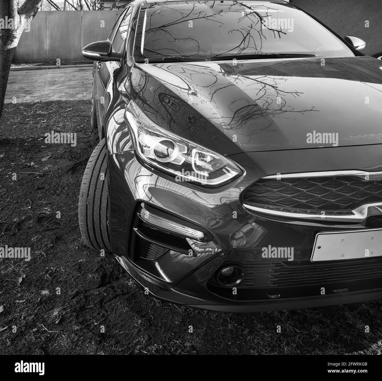 A fragment of a modern passenger car Stock Photo Alamy