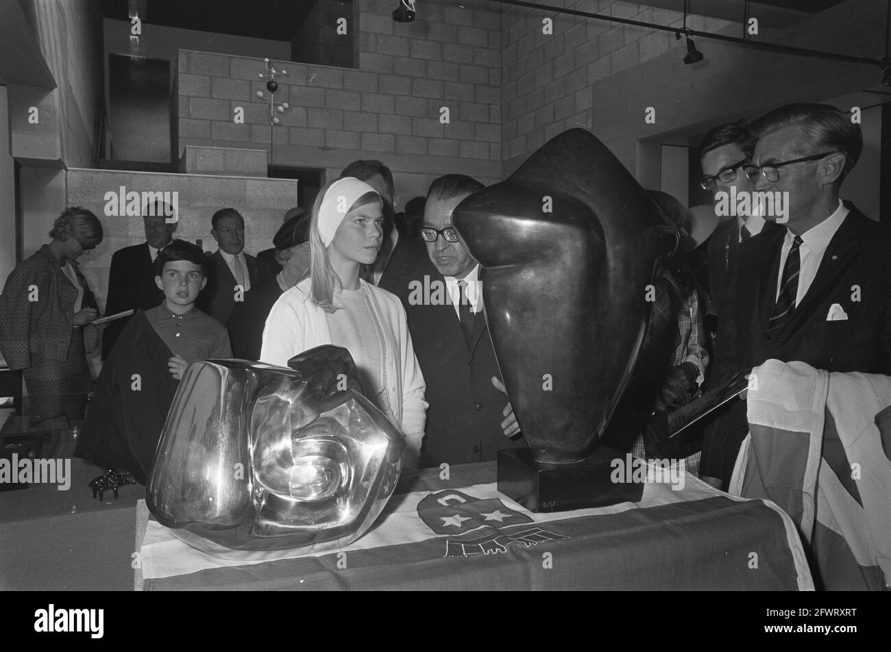 Princess Marie Astrid of Luxembourg opened Benelux exhibition at Madurodam. The Princess at two plastics, June 14, 1968, PLASTICS, princesses, The Netherlands, 20th century press agency photo, news to remember, documentary, historic photography 1945-1990, visual stories, human history of the Twentieth Century, capturing moments in time Stock Photo