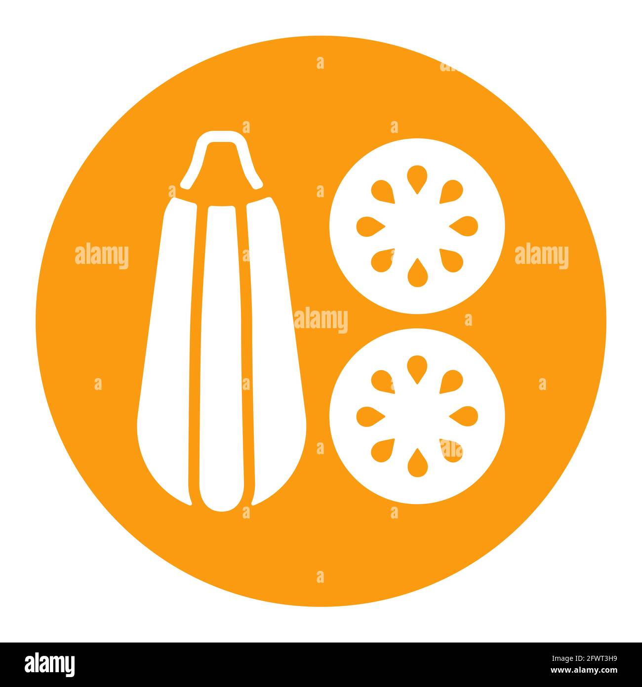 Zucchini vector white glyph icon. Barbecue and bbq grill sign ...