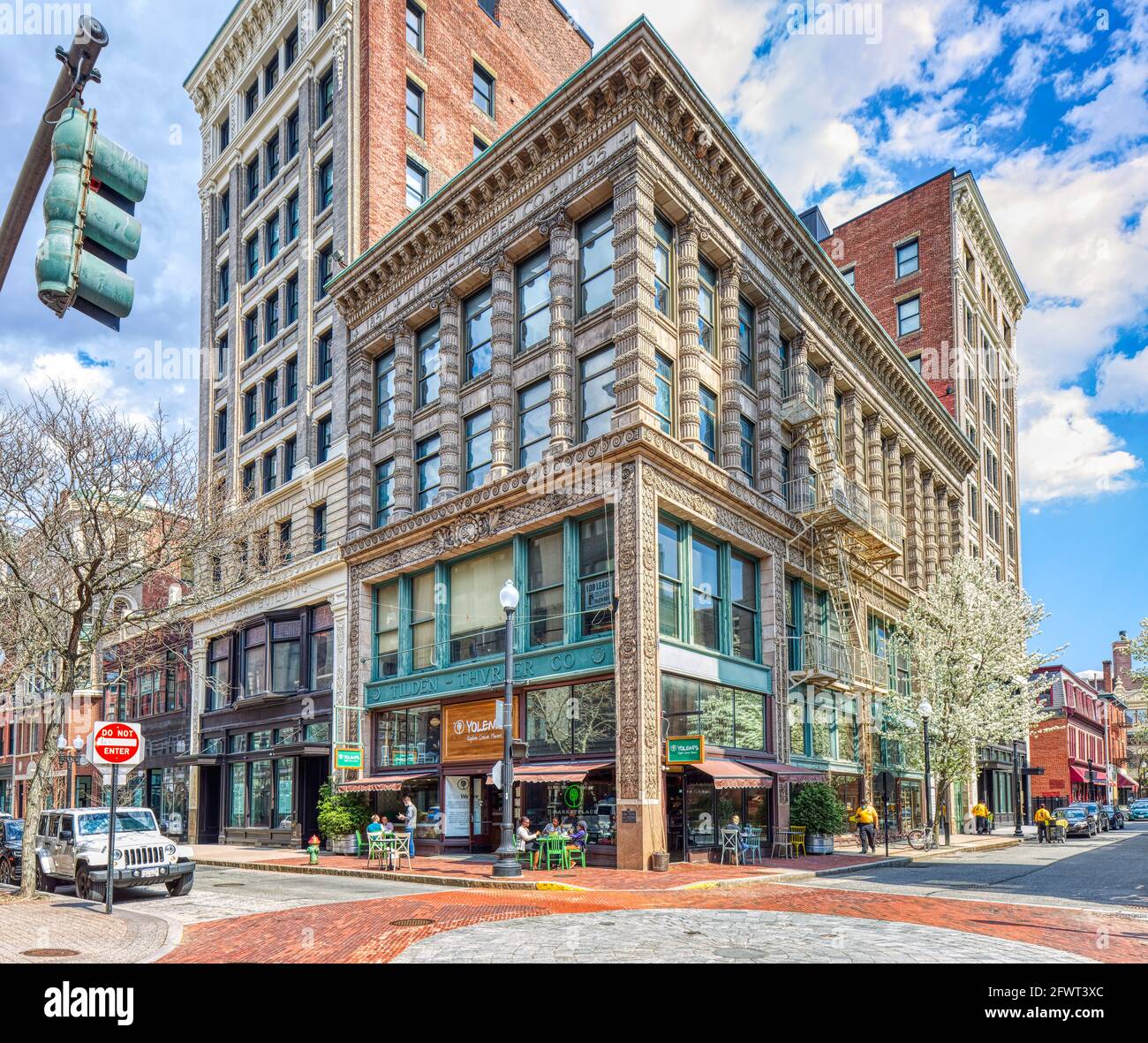 Tilden-Thurber Building, 292 Westminster Street Stock Photo