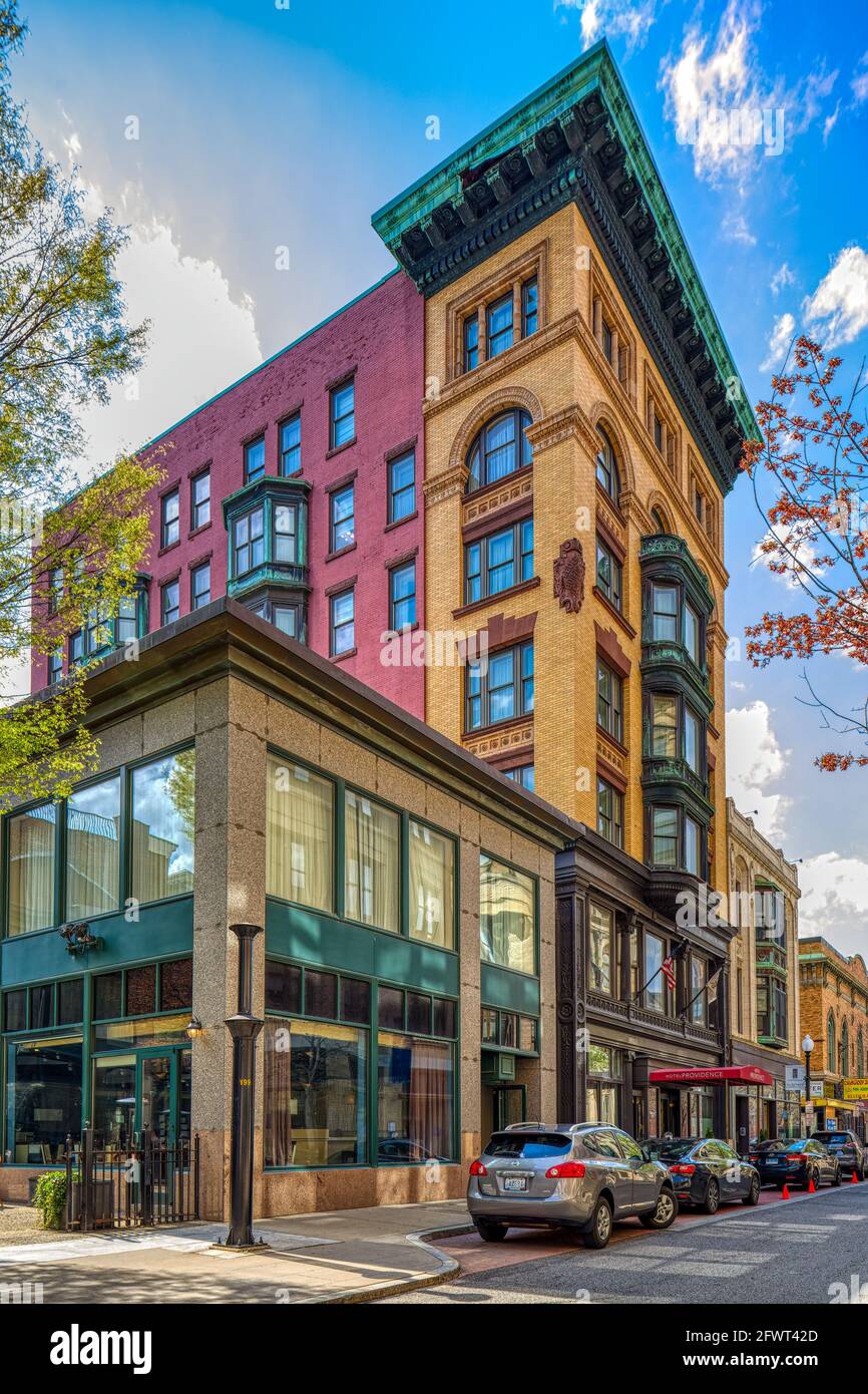 Lederer Building / Hotel Providence /  139 Mathewson Street Stock Photo
