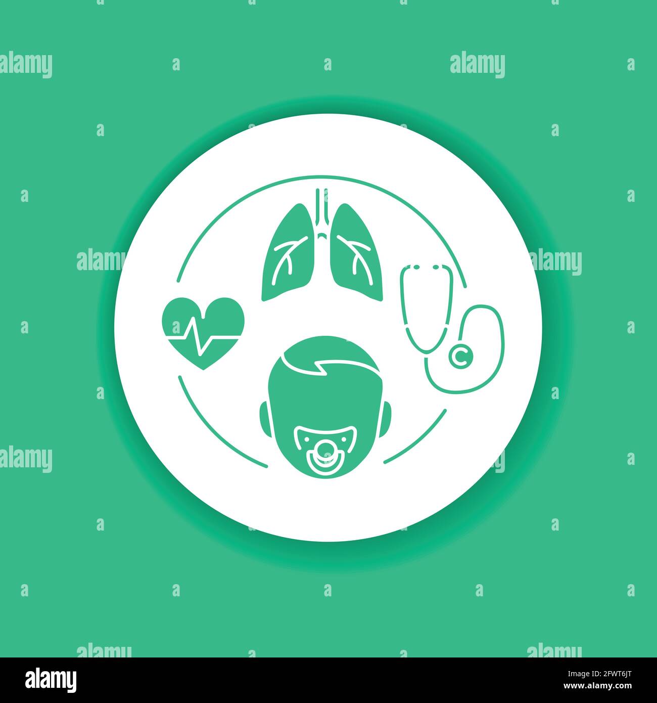 Pediatric Pulmonology Color Glyph Icon Check And Treatment Respiratory System In Children Pictogram For Web Page Mobile App Promo Ui Ux Gui Desig Stock Vector Image Art Alamy