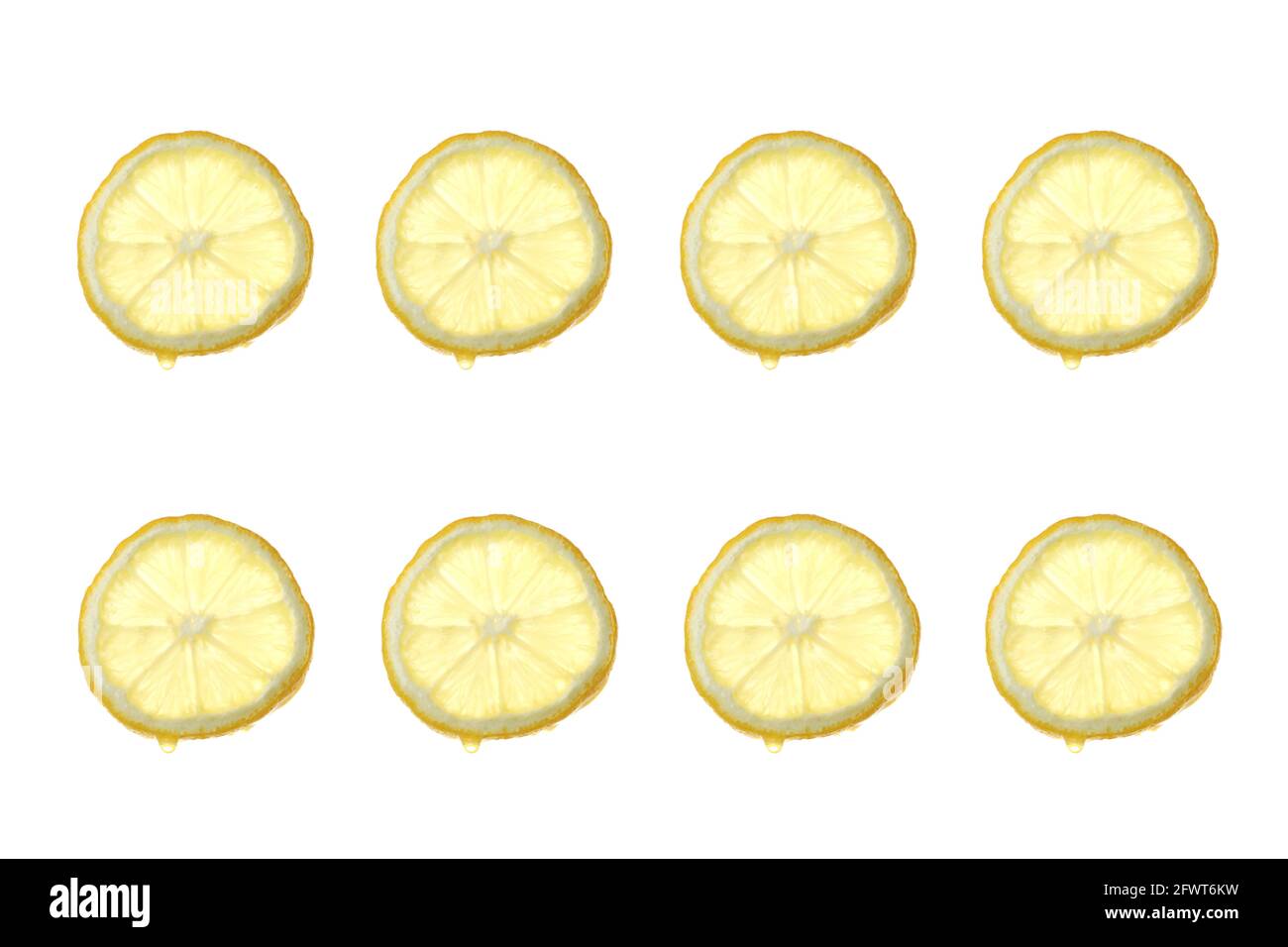 Slice of lemon isolated on white background Stock Photo - Alamy