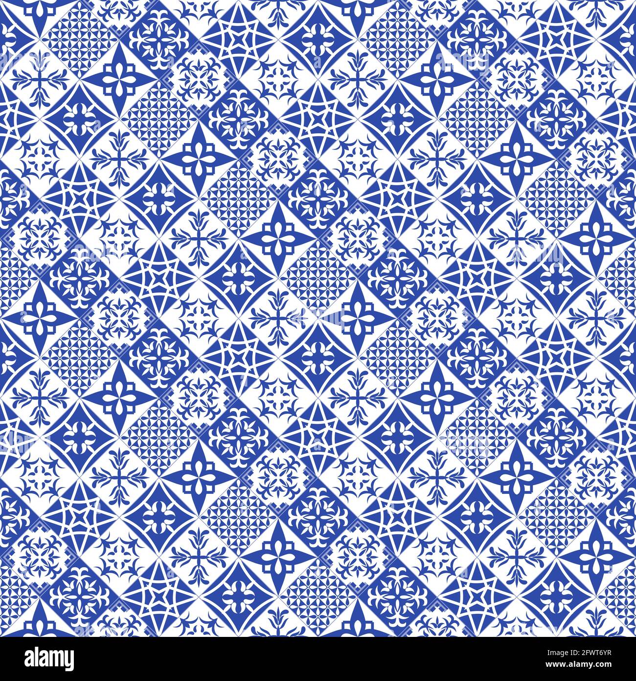 Portuguese style tiles background. Blue azulejos tiles from Portugal ...