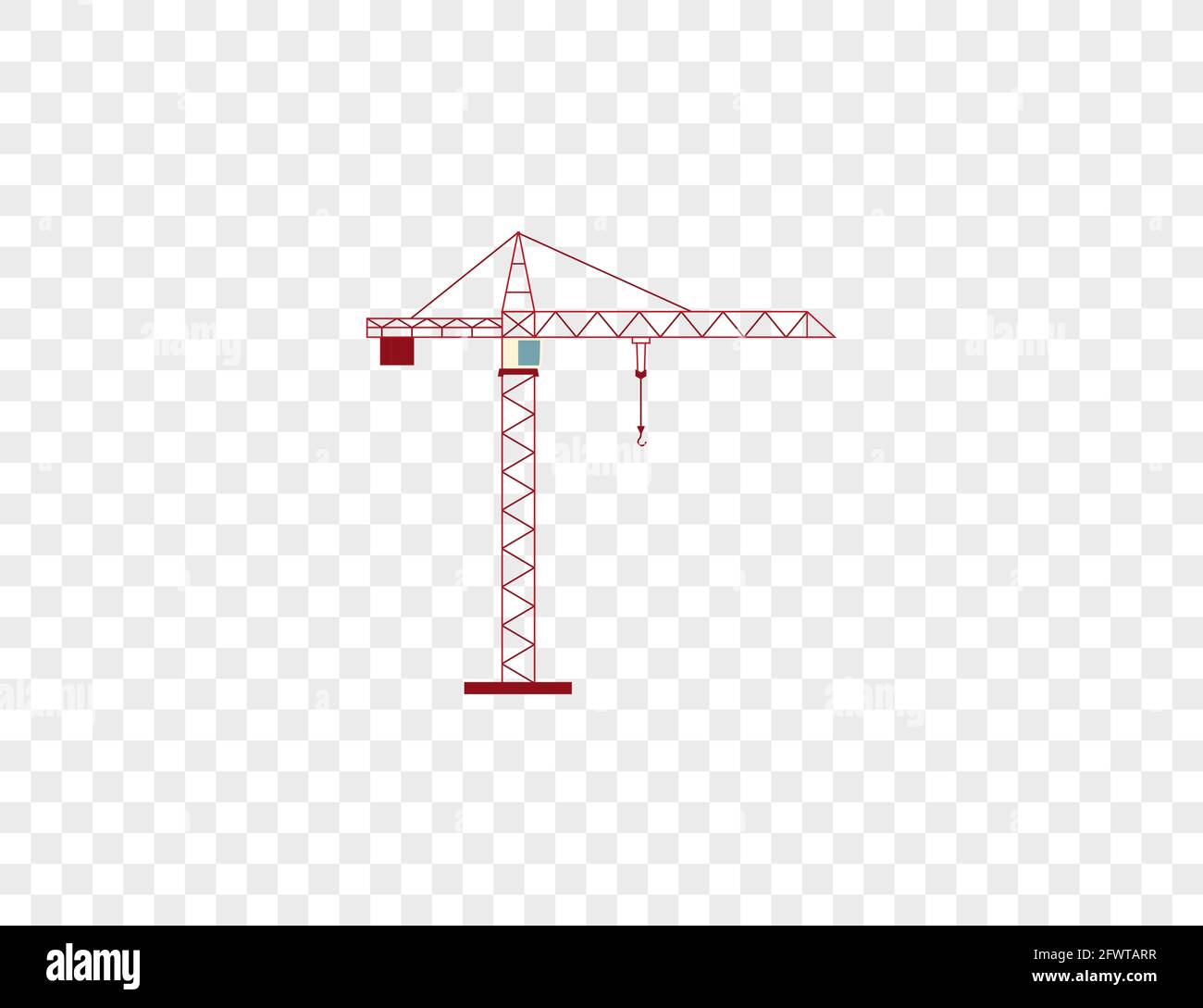 Luffing tower crane Stock Vector Images - Alamy