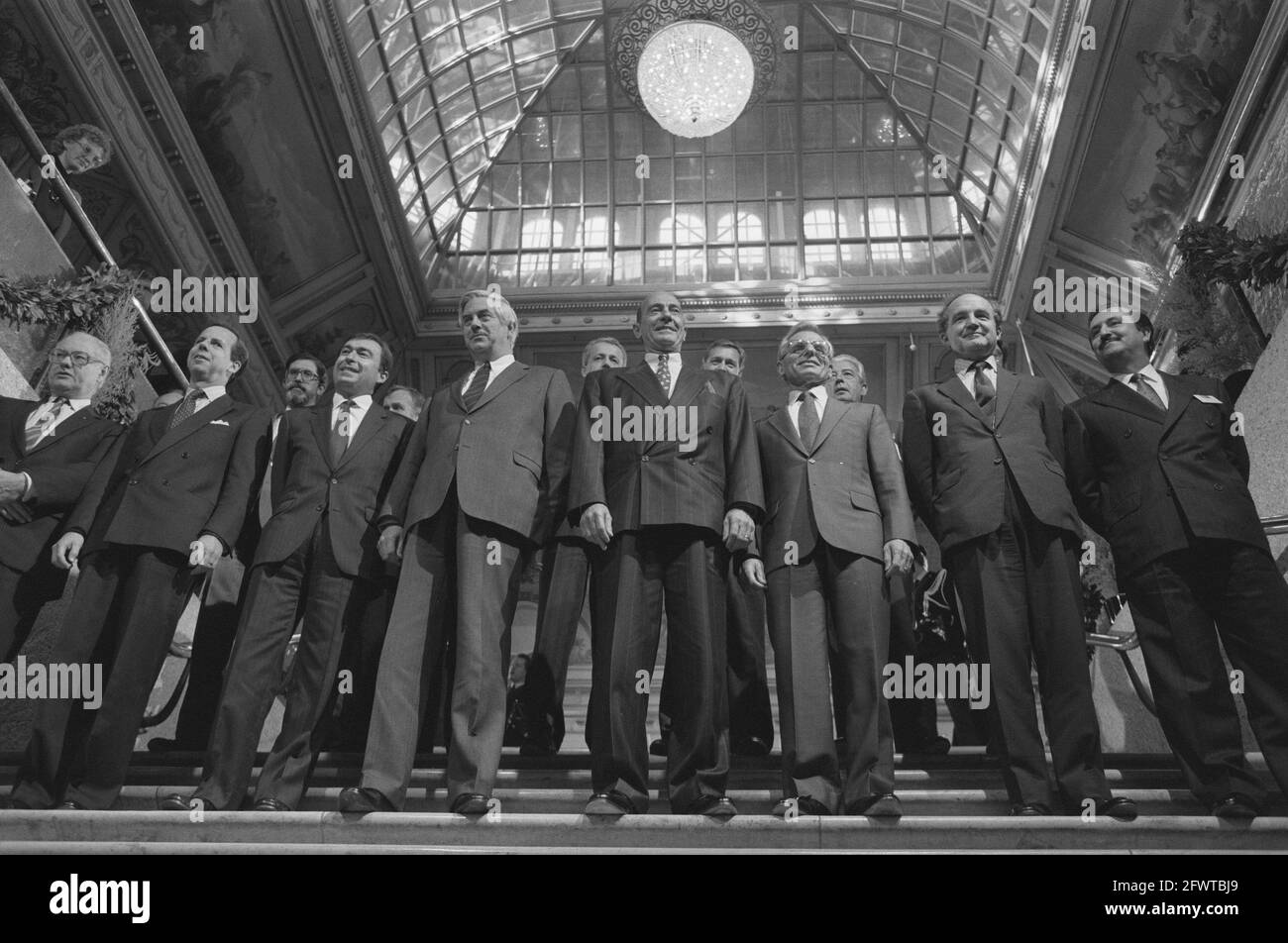 Nato nuclear planning group meeting Black and White Stock Photos