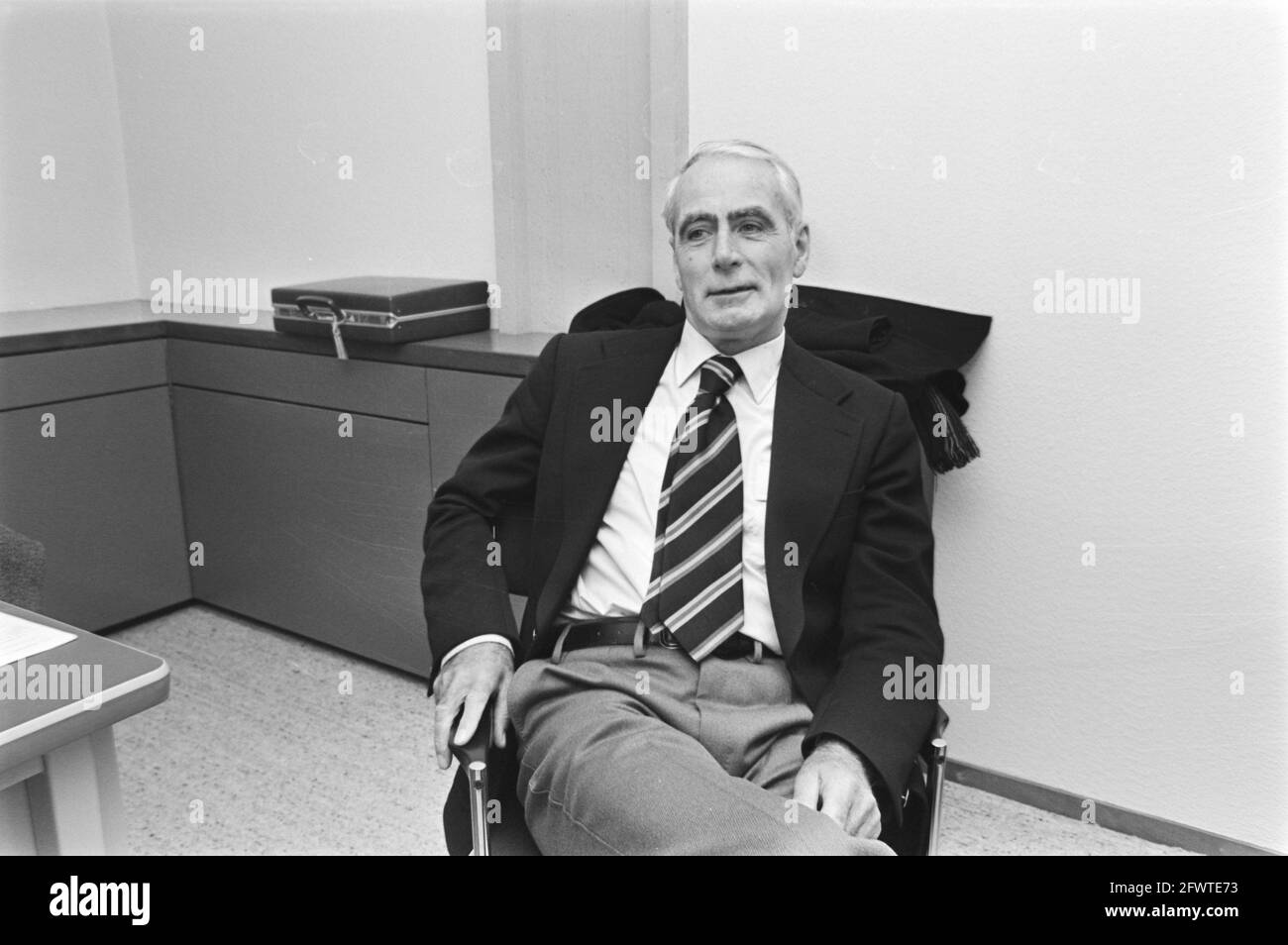 Public prosecutor mr. A. F. J. C. Habermehl, April 4, 1977, public prosecutors, war crimes, portraits, The Netherlands, 20th century press agency photo, news to remember, documentary, historic photography 1945-1990, visual stories, human history of the Twentieth Century, capturing moments in time Stock Photo