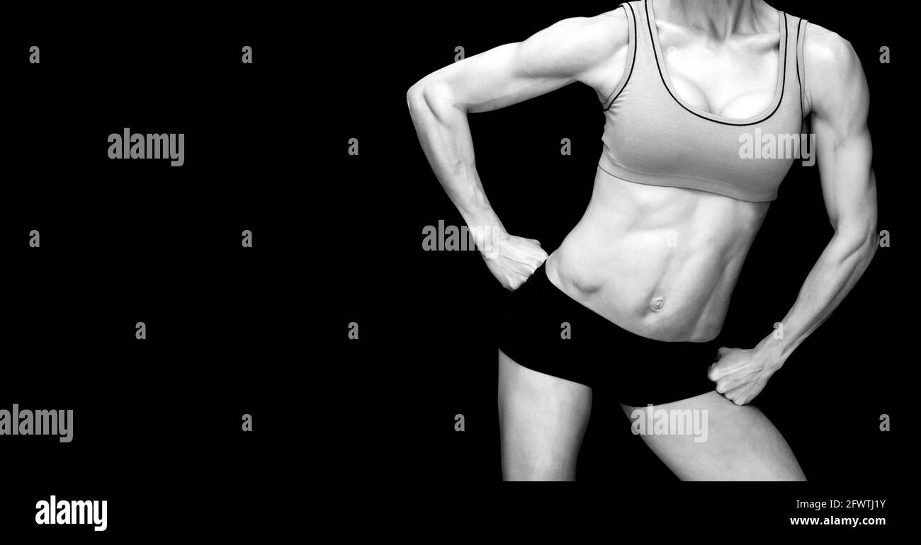 Muscular woman Black and White Stock Photos & Images - Alamy