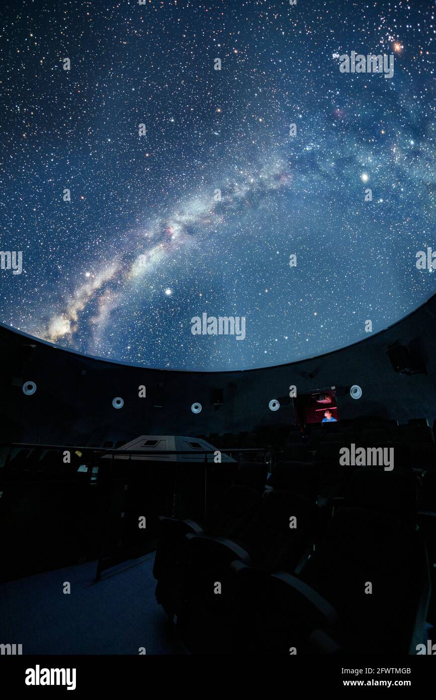 Planetarium of the Montsec Astronomical Park (La Noguera, Catalonia, Spain, Pyrenees) ESP: Planetario del Parc Astronòmic del Montsec (Lérida) Stock Photo