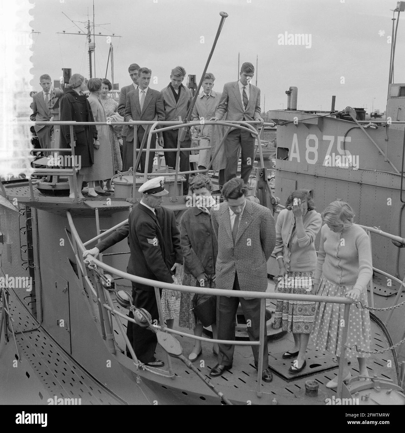 Submarine Service 50 years, May 29, 1957, UNDERSTANDING, The Netherlands, 20th century press agency photo, news to remember, documentary, historic photography 1945-1990, visual stories, human history of the Twentieth Century, capturing moments in time Stock Photo