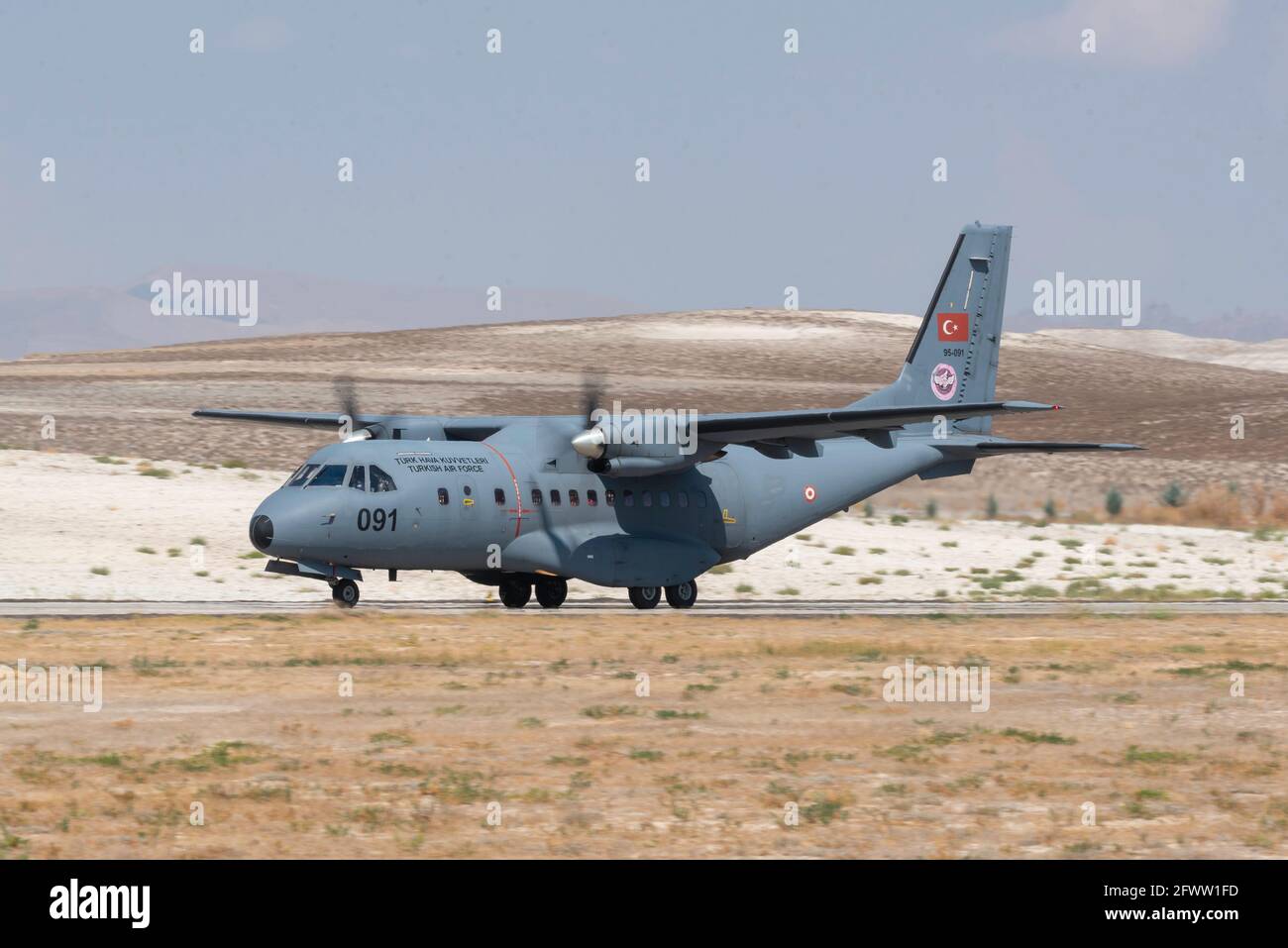 Sivrihisar, Eskisehir, Turkey - September 12, 2020: Sivrihisar Airshows (SHG - Sivrihisar Hava Gosterileri) is one of the few airshows of Turkey, attr Stock Photo