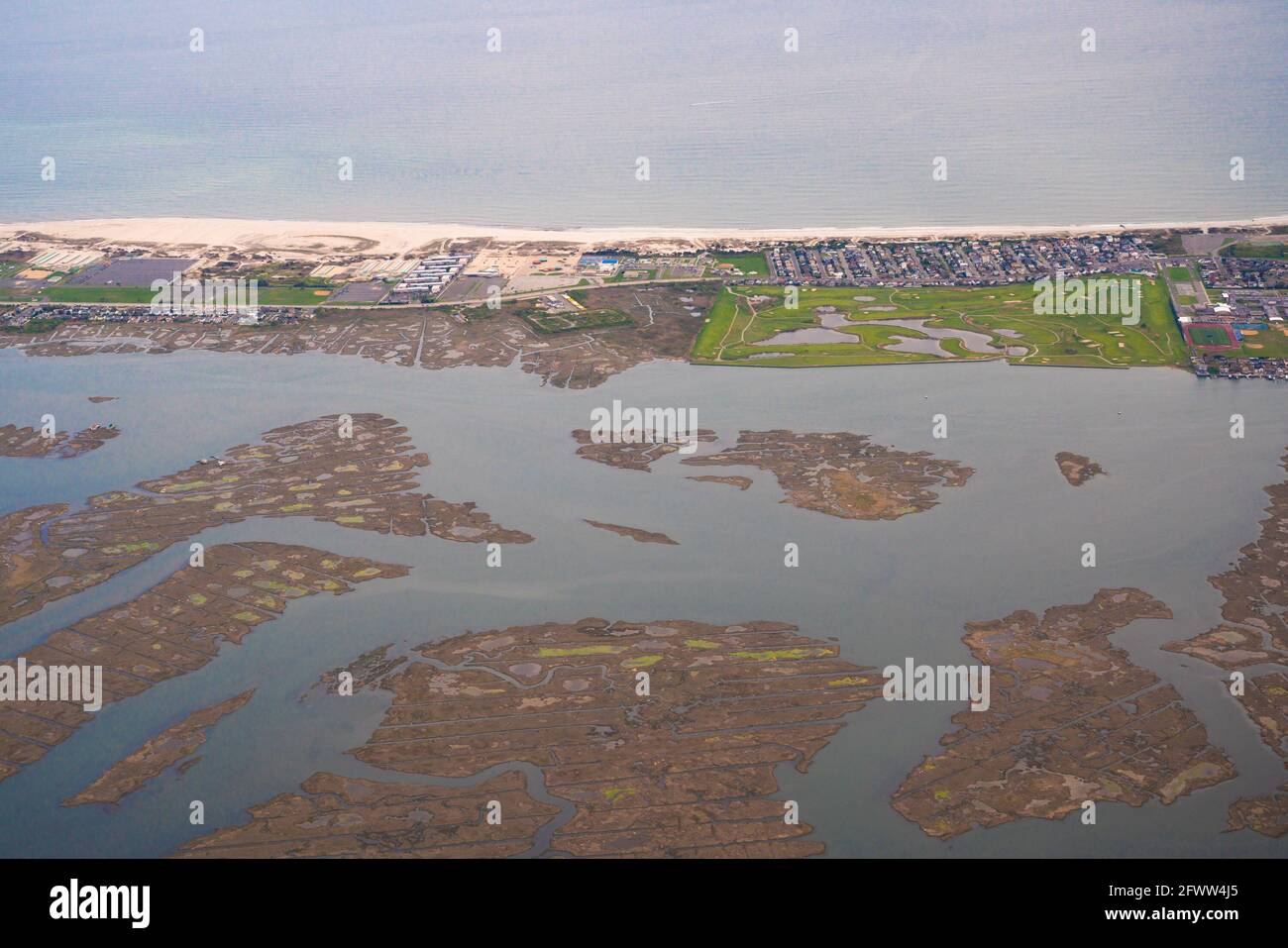 Aerial view over Nassau County on Long Island New York Stock Photo - Alamy