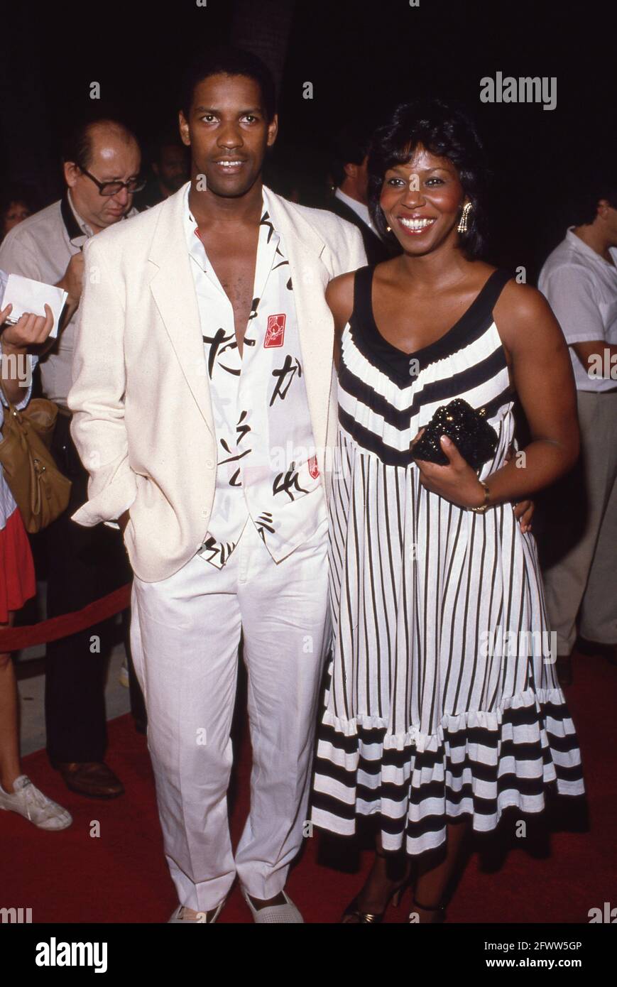 Denzel Washington and wife Pauletta 1990 Credit: Ralph Dominguez ...