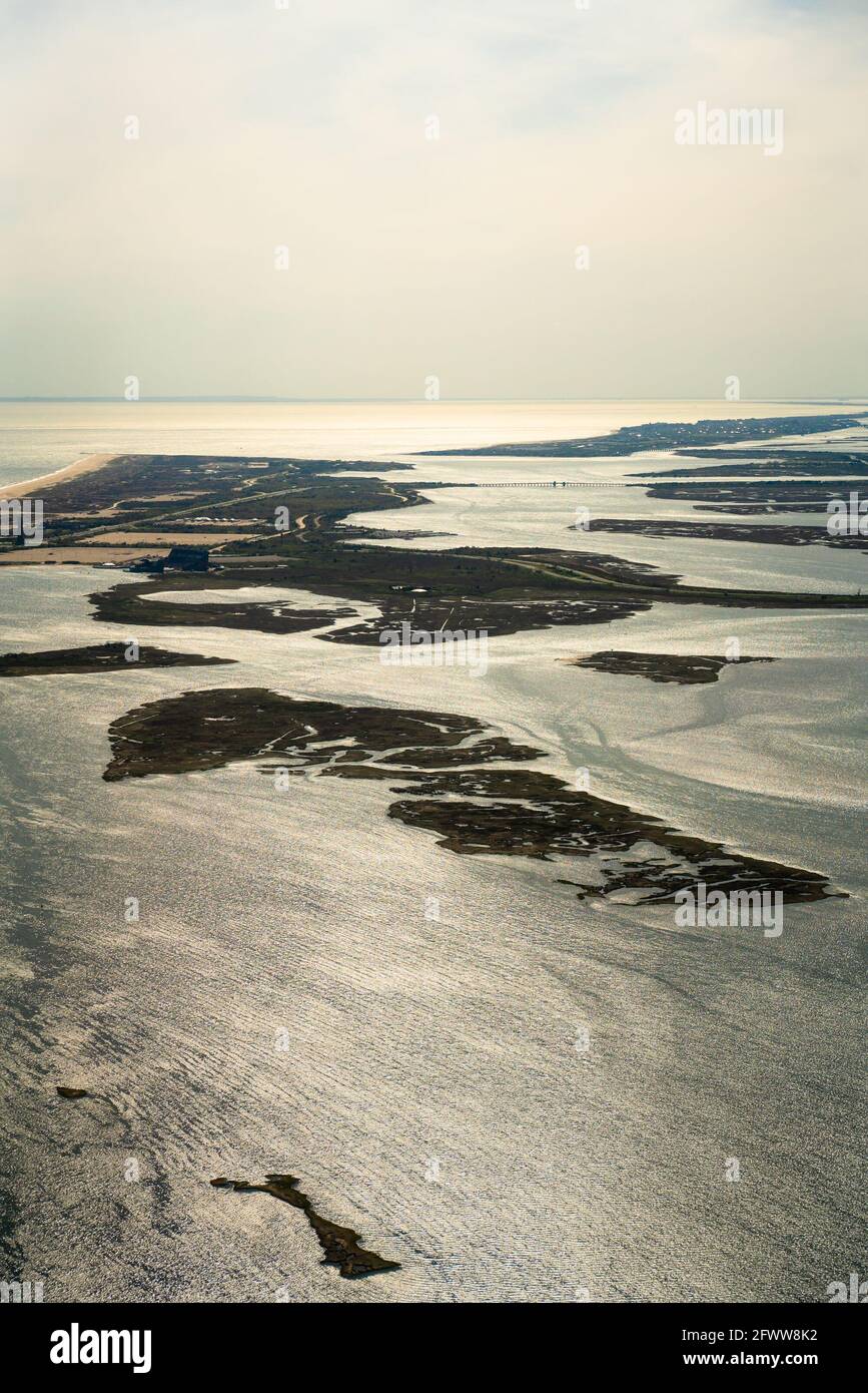 Aerial view over Nassau County on Long Island NY Stock Photo - Alamy