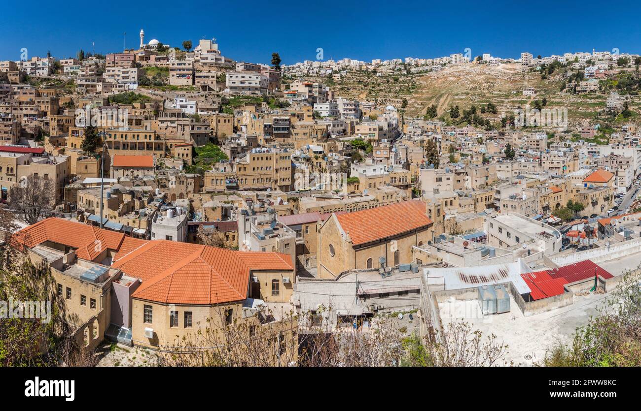 Panorama of Salt town, Jordan Stock Photo -