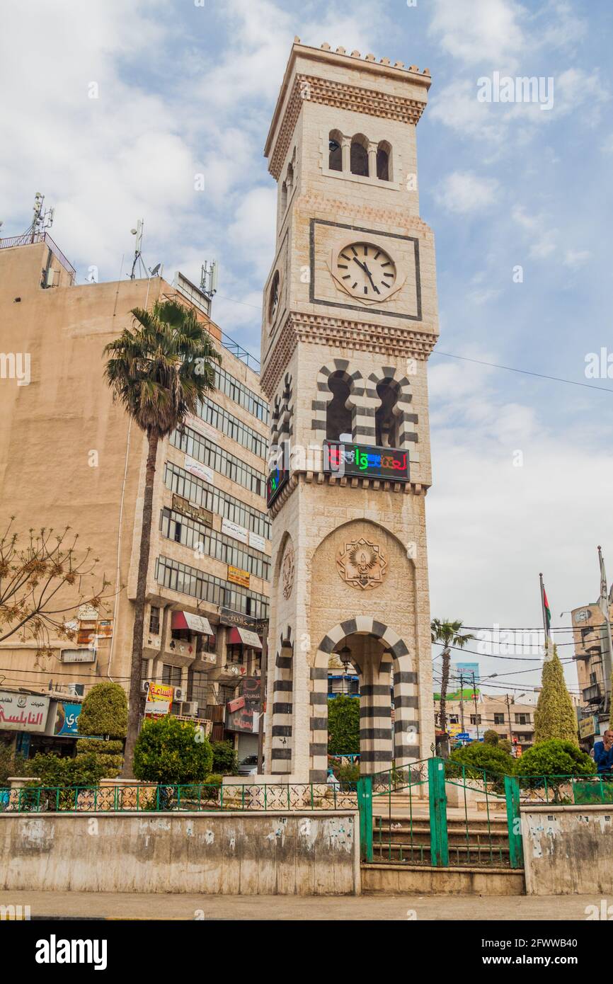 IRBID, JORDAN - MARCH 30, 2017: View of the Clock Tower in the center of  Irbid Stock Photo - Alamy