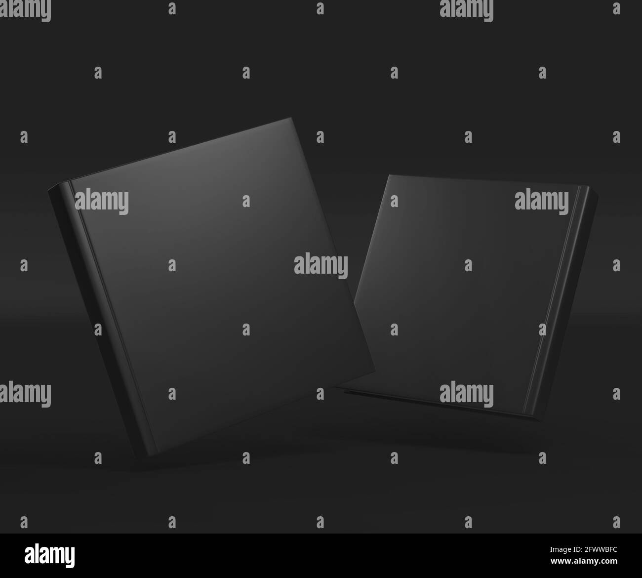 Black Square Hard Cover Book Mockup Magazine Book Booklet Brochure