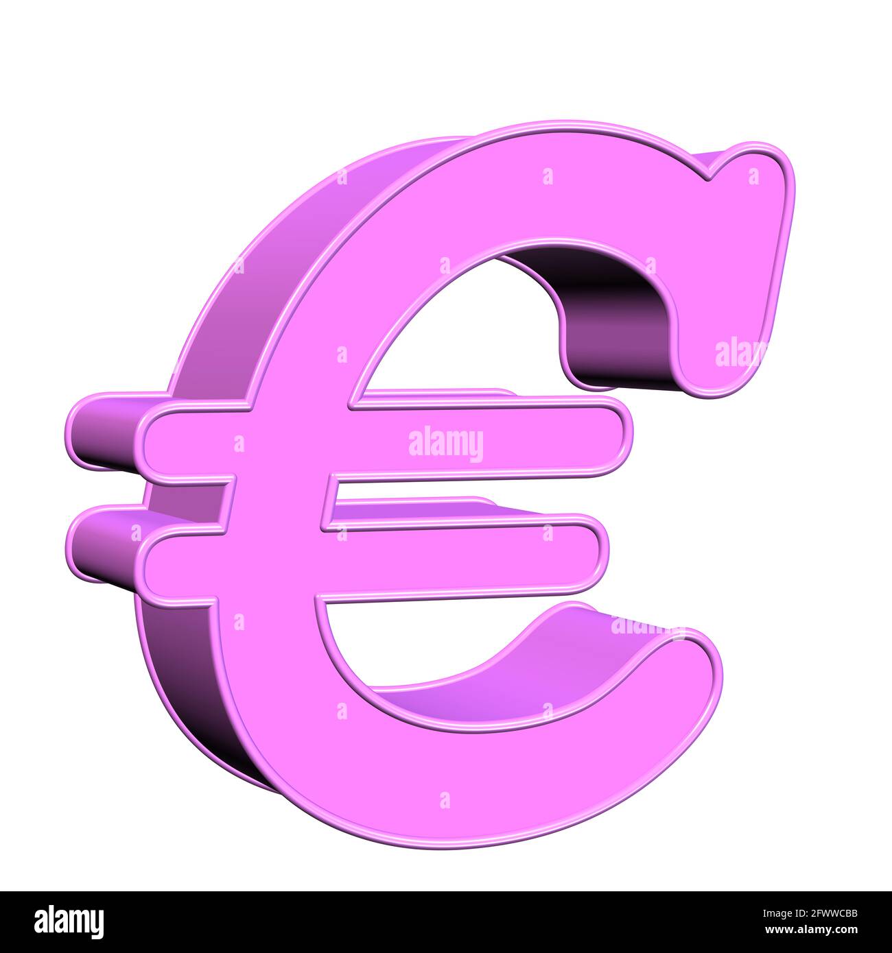 Euro sign against white background, 3D illustration Stock Photo - Alamy
