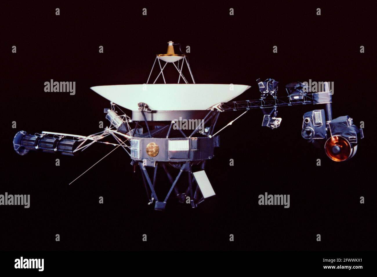 Voyager Spacecraft Display Model Stock Photo