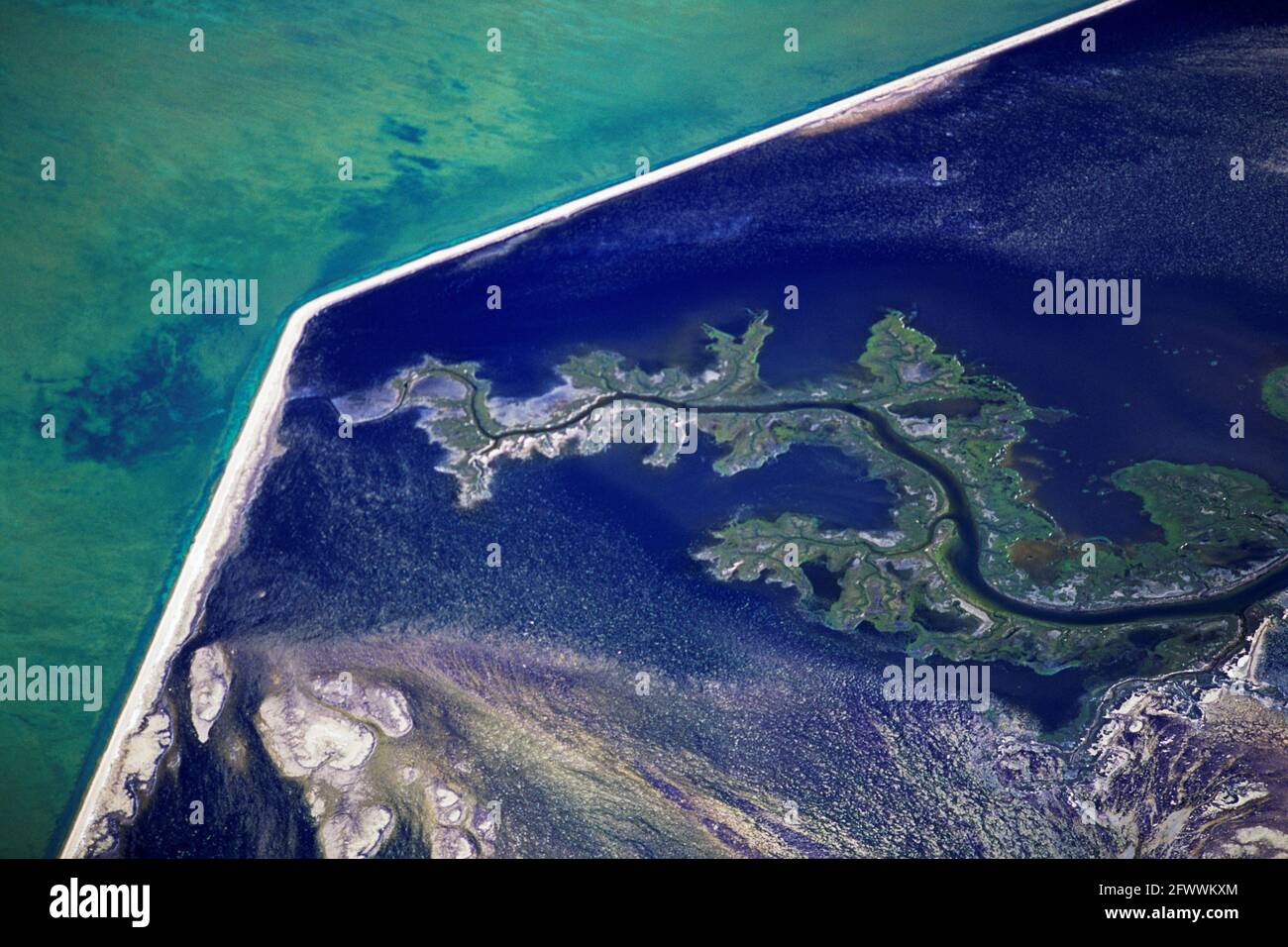 Scammon's Lagoon Causeway and Tidal Inlet Stock Photo Alamy