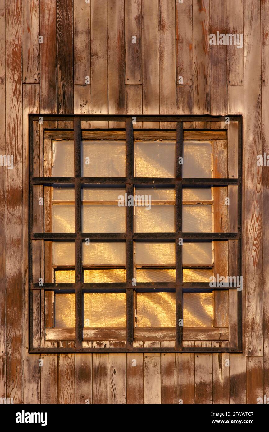 Window with Gold Screen Stock Photo