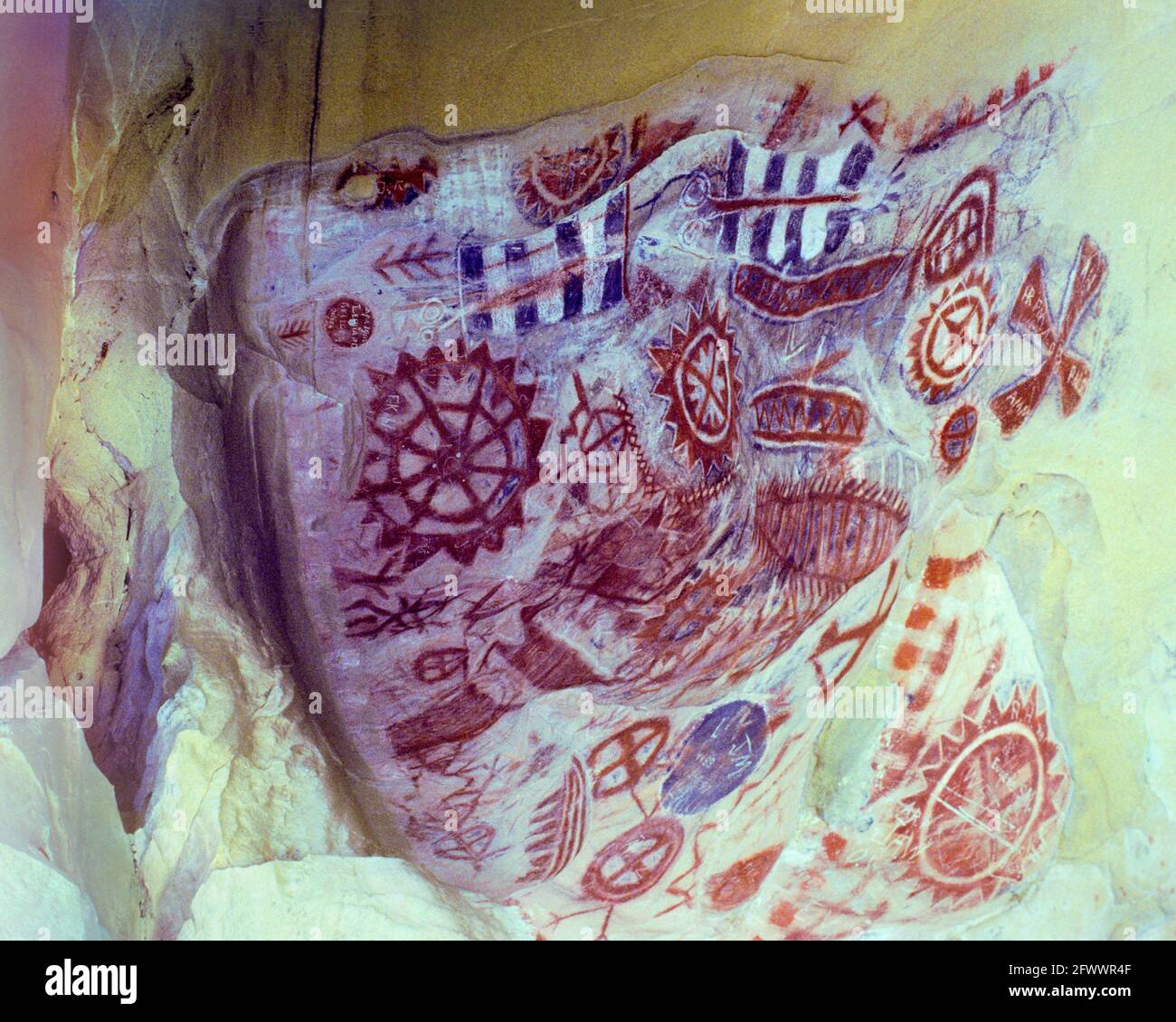 Chumash Painted Cave Pictographs Stock Photo Alamy