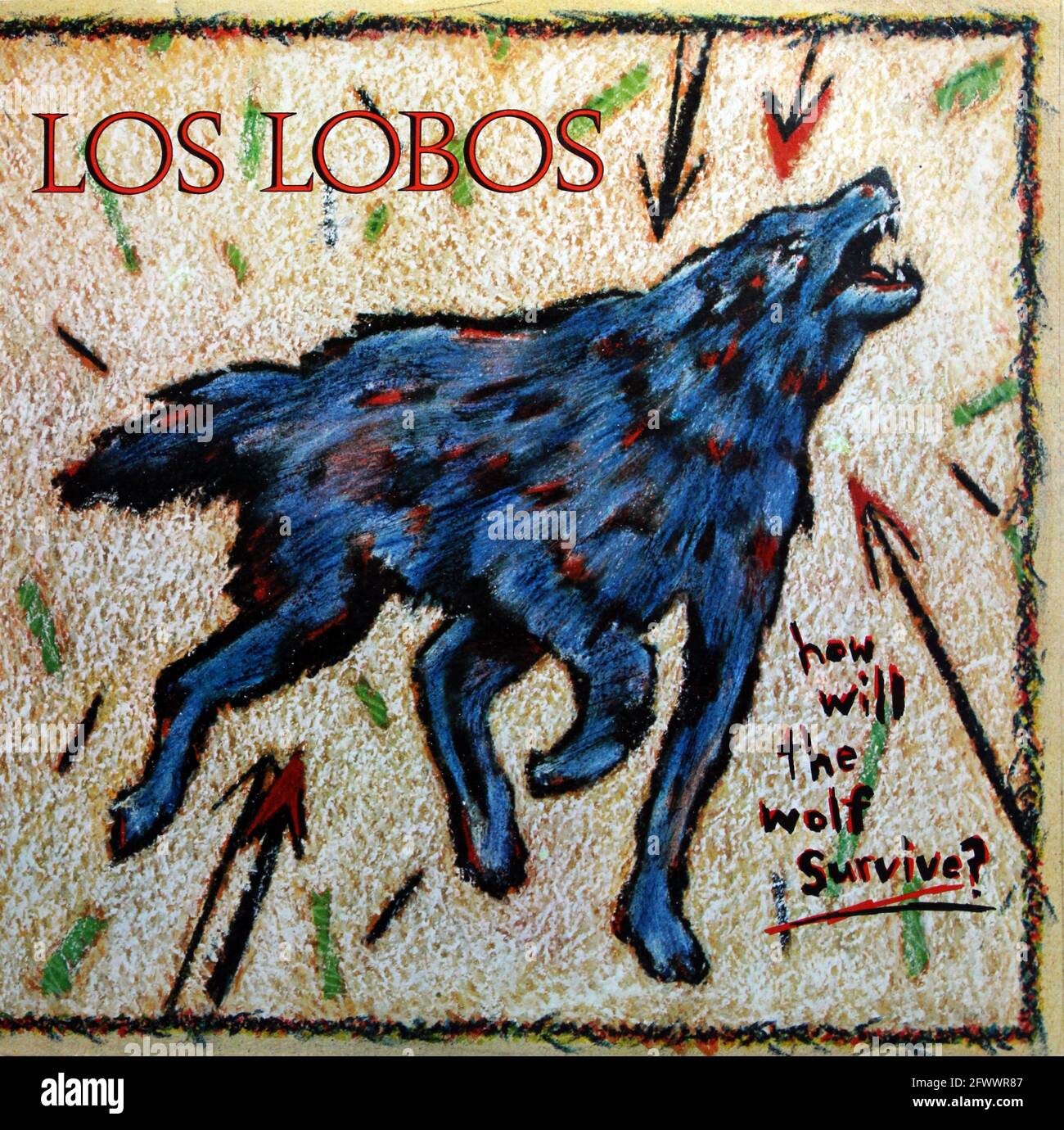 Los Lobos: 1984. LP front cover: How Will The Wolf Survive? Stock Photo