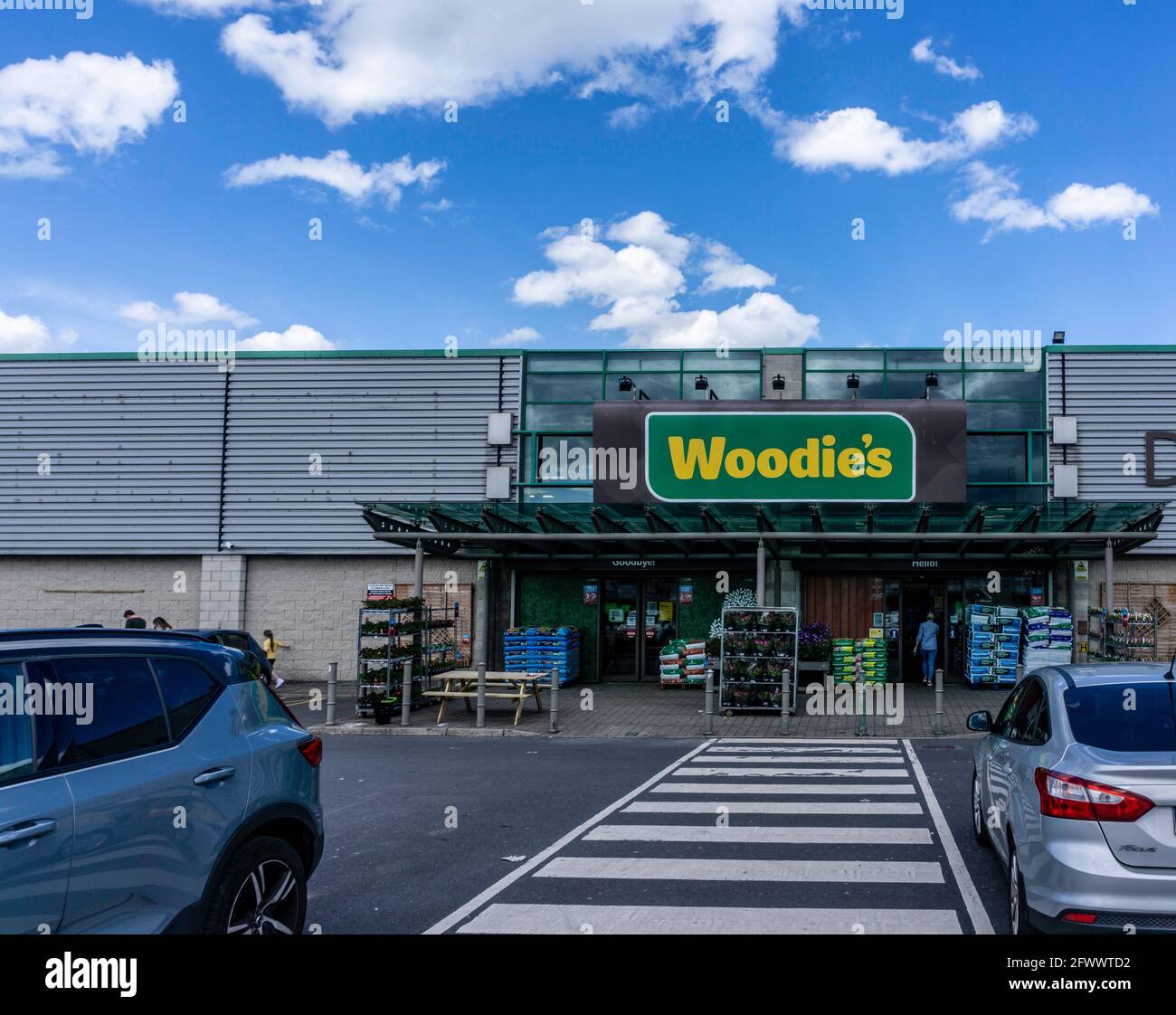 A branch of Woodies, the DIY Store in Dublin, Ireland. It is part of the Grafton Group, a publicly quoted company. Stock Photo