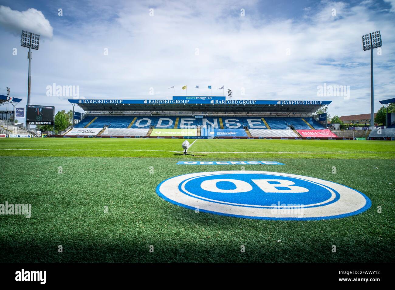 Denmark. 24th May, Nature Energy Park is ready for the 3F Superliga match between Odense Boldklub and AC Horsens in Odense. (Photo Credit: Photo/Alamy Live News Stock Photo -