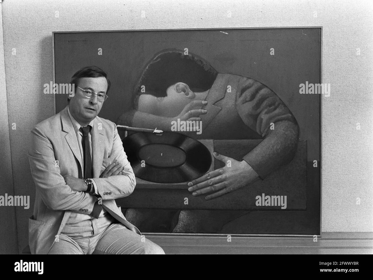 Assignment Volkskrant, painter Co Westerik for own work in Stedelijk Museum, Amsterdam, 21 September 1971, Museums, painters, The Netherlands, 20th century press agency photo, news to remember, documentary, historic photography 1945-1990, visual stories, human history of the Twentieth Century, capturing moments in time Stock Photo
