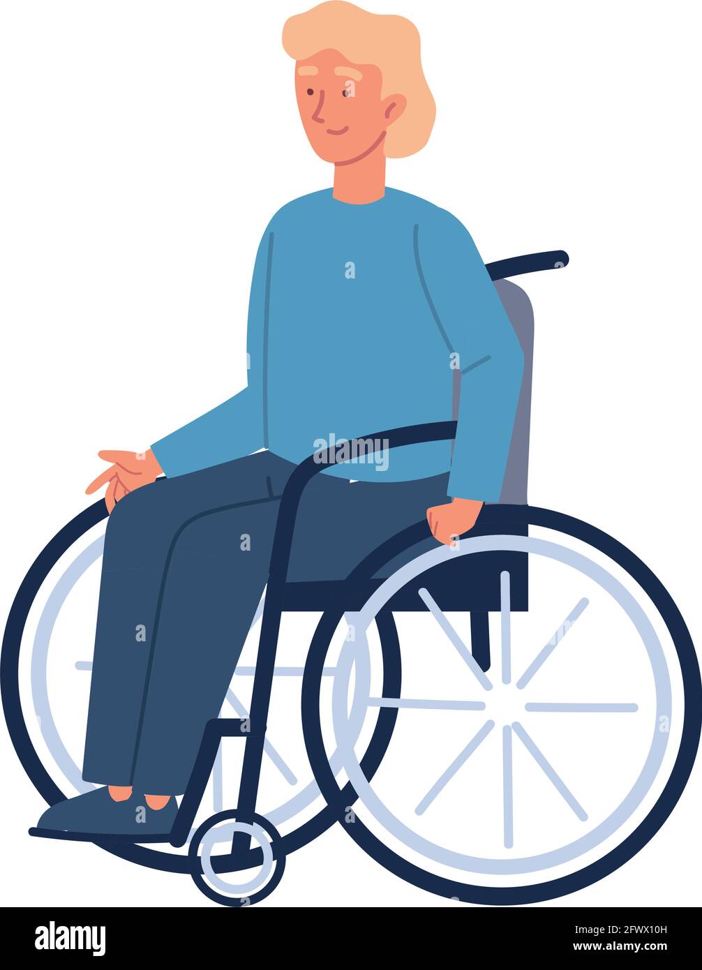 disabled man on wheelchair Stock Vector Image & Art - Alamy