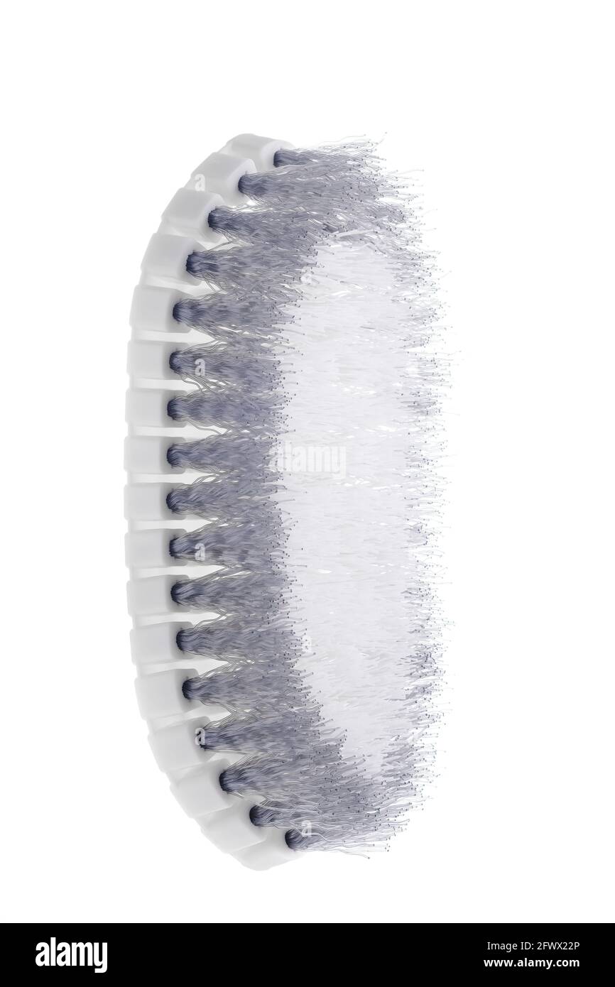Gray wash brush isolated on white background Stock Photo