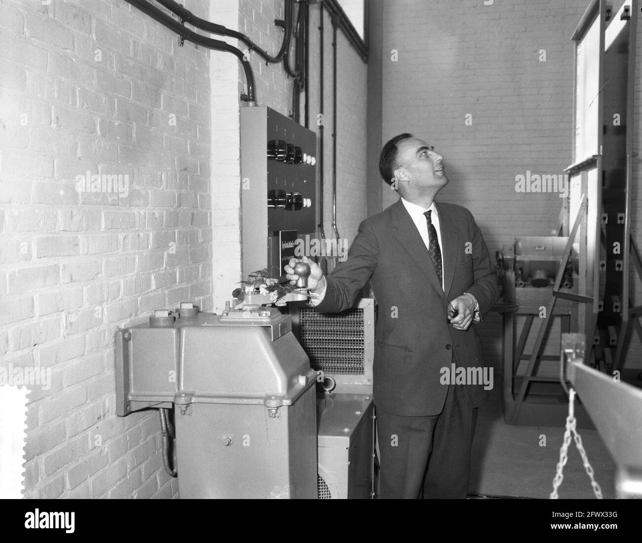 Assignments Machine factory Kiekens at Landsmeer, June 14, 1960, Assignments, The Netherlands, 20th century press agency photo, news to remember, documentary, historic photography 1945-1990, visual stories, human history of the Twentieth Century, capturing moments in time Stock Photo