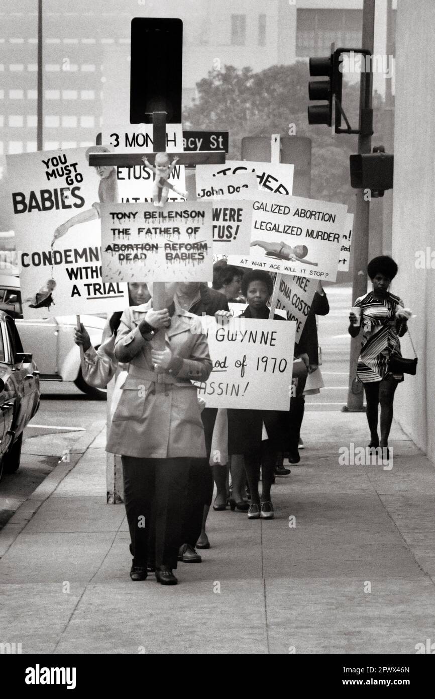 Anti-Abortion Demonstration; 1969 Stock Photo