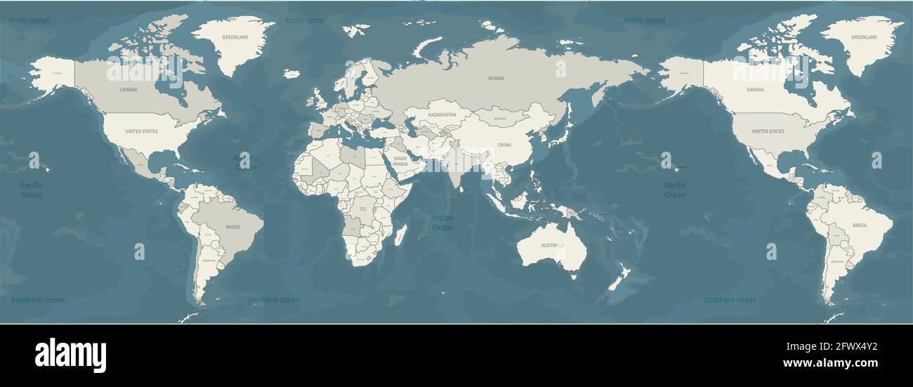 World topographic map countries hi-res stock photography and images - Alamy