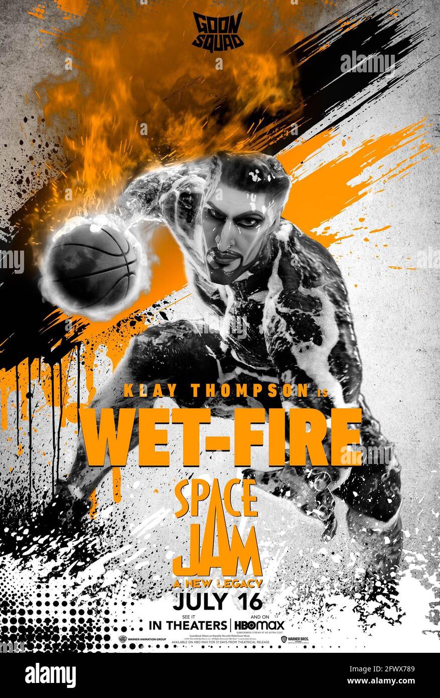 SPACE JAM A NEW LEGACY, (aka SPACE JAM 2), US character poster, Klay Thompson as WetFire, 2021