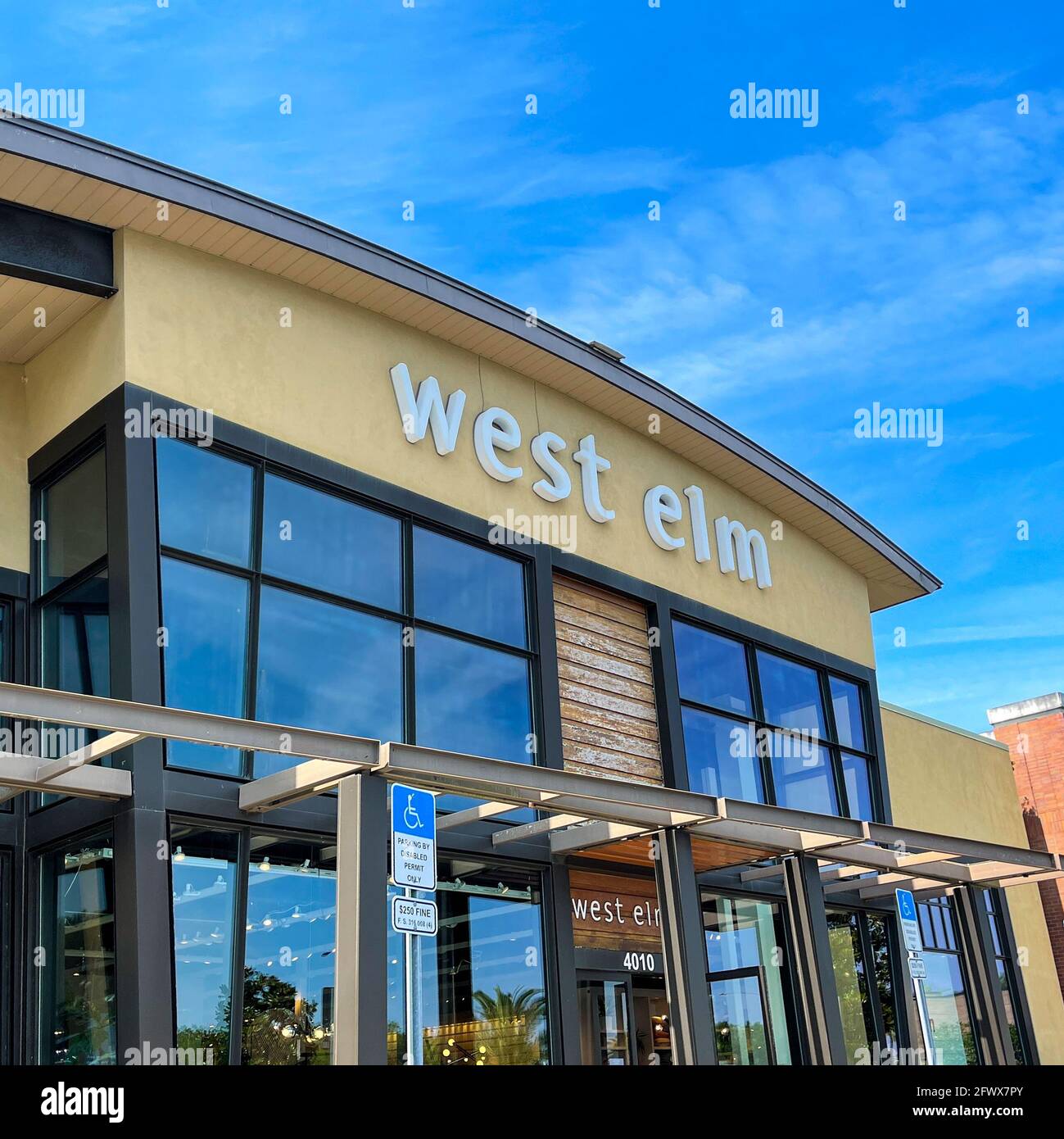 Orlando, FL USA May 1, 2021 The exterior storefront of a West Elm