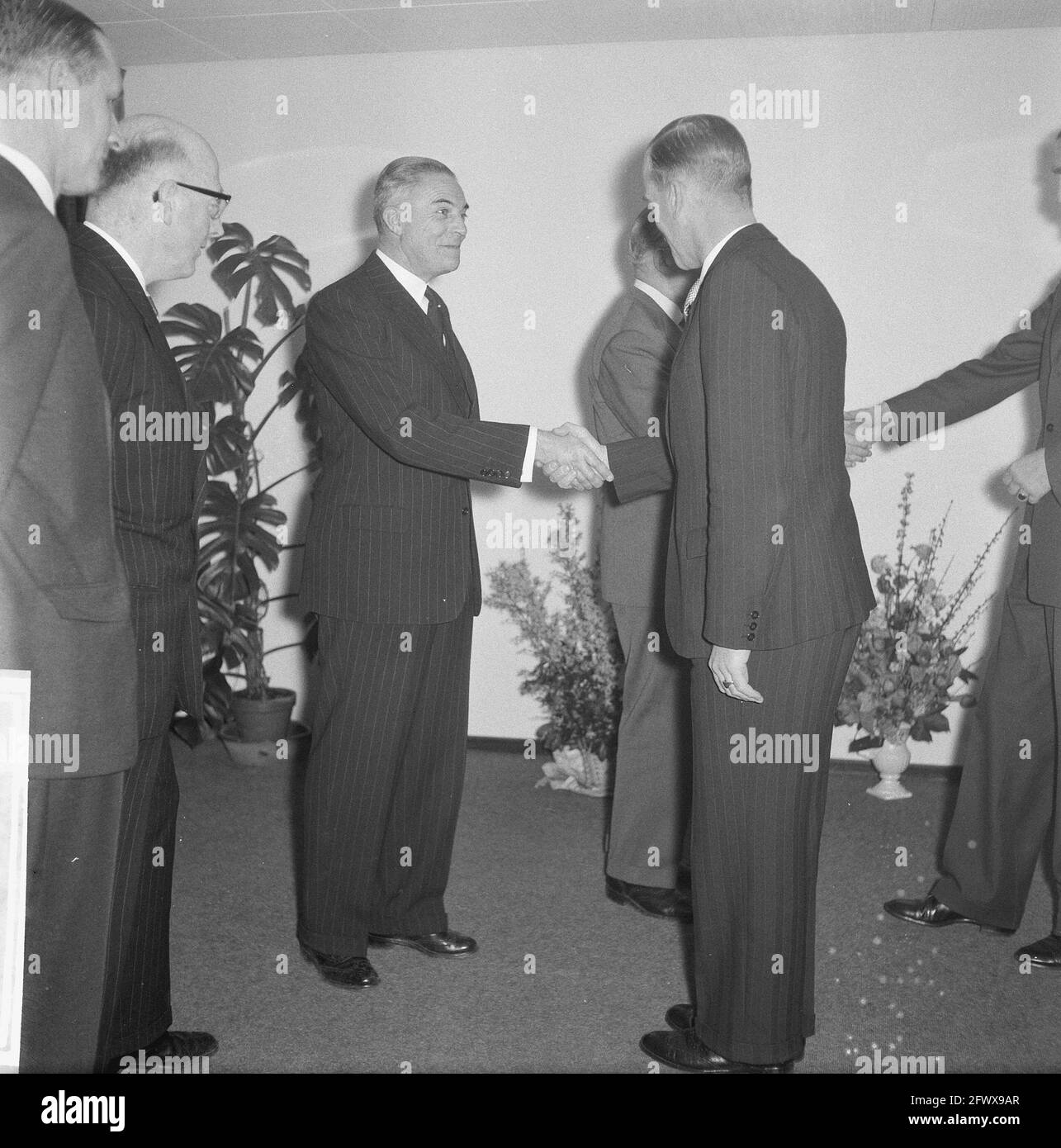 Opening new building of the OLVEH at the Damrak, 29 January 1962, insurance companies, The Netherlands, 20th century press agency photo, news to remember, documentary, historic photography 1945-1990, visual stories, human history of the Twentieth Century, capturing moments in time Stock Photo